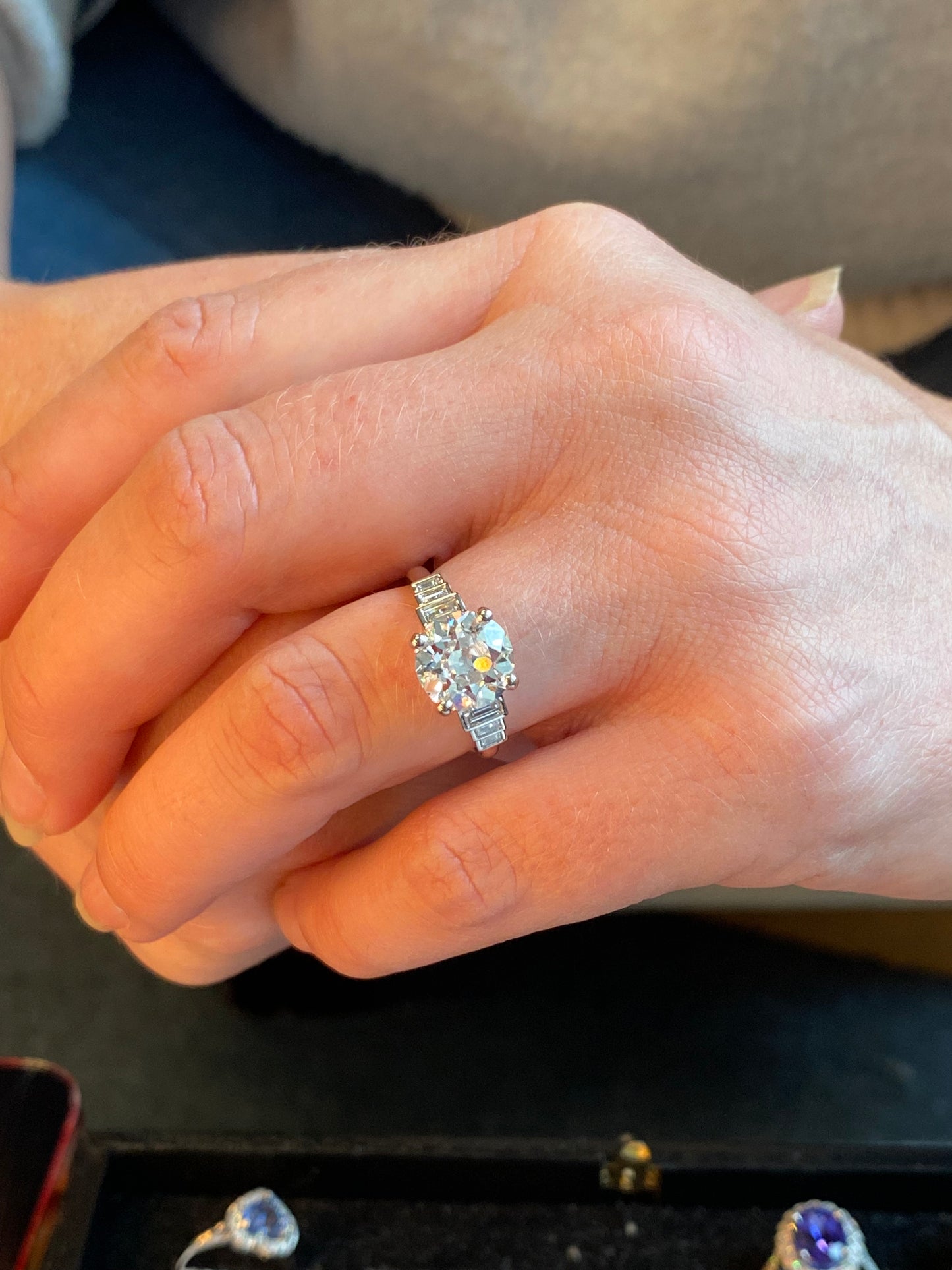Heritage 3.00CT + Old Mine Cut Lab Grown Diamond Engagement Ring, at Least F Colour / VS Clarity