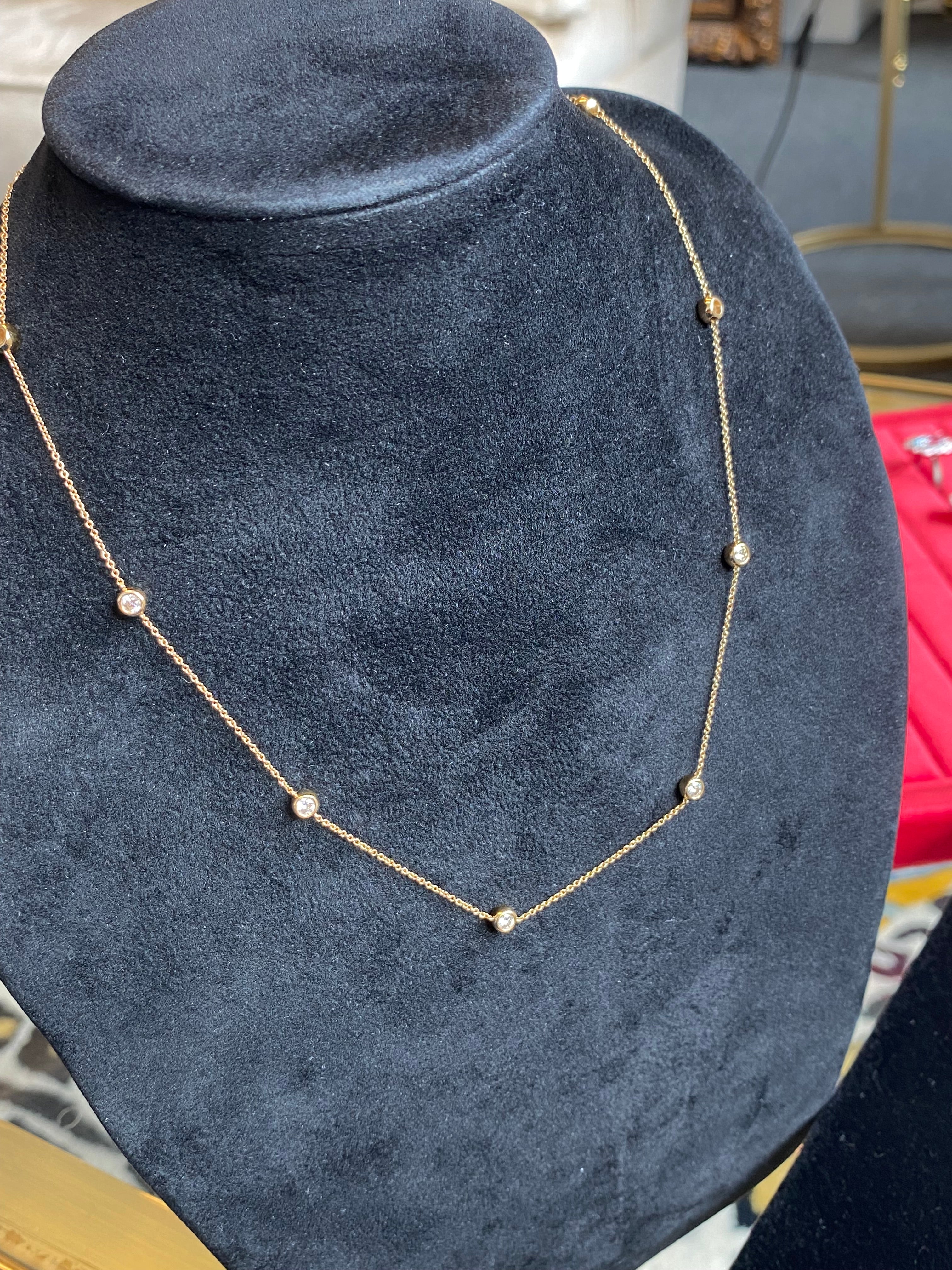 Beautiful 0.70 CTW Natural Diamond Necklace in 18ct Yellow Gold
