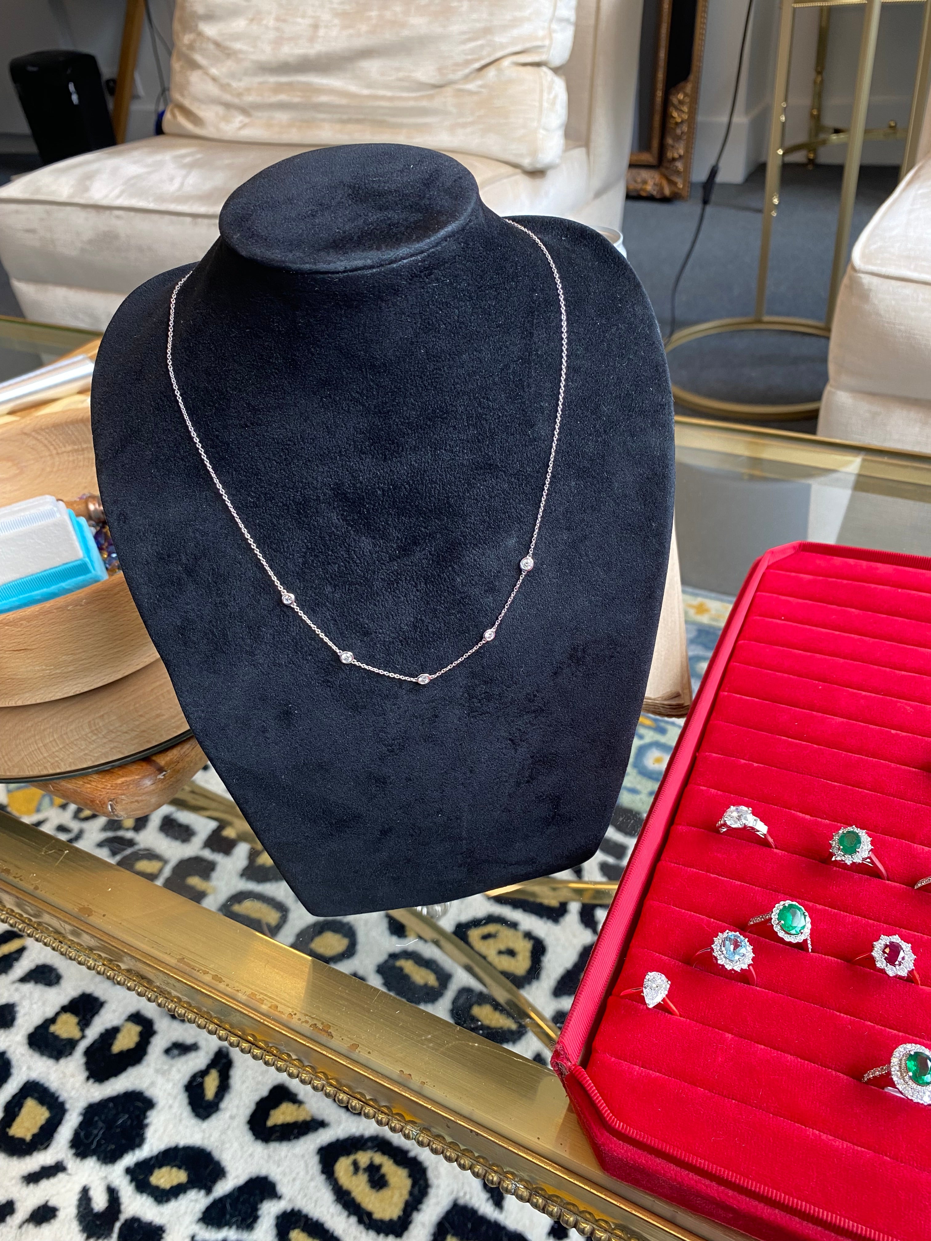 Beautiful 0.50 CTW Natural Diamond Necklace in 18ct White Gold