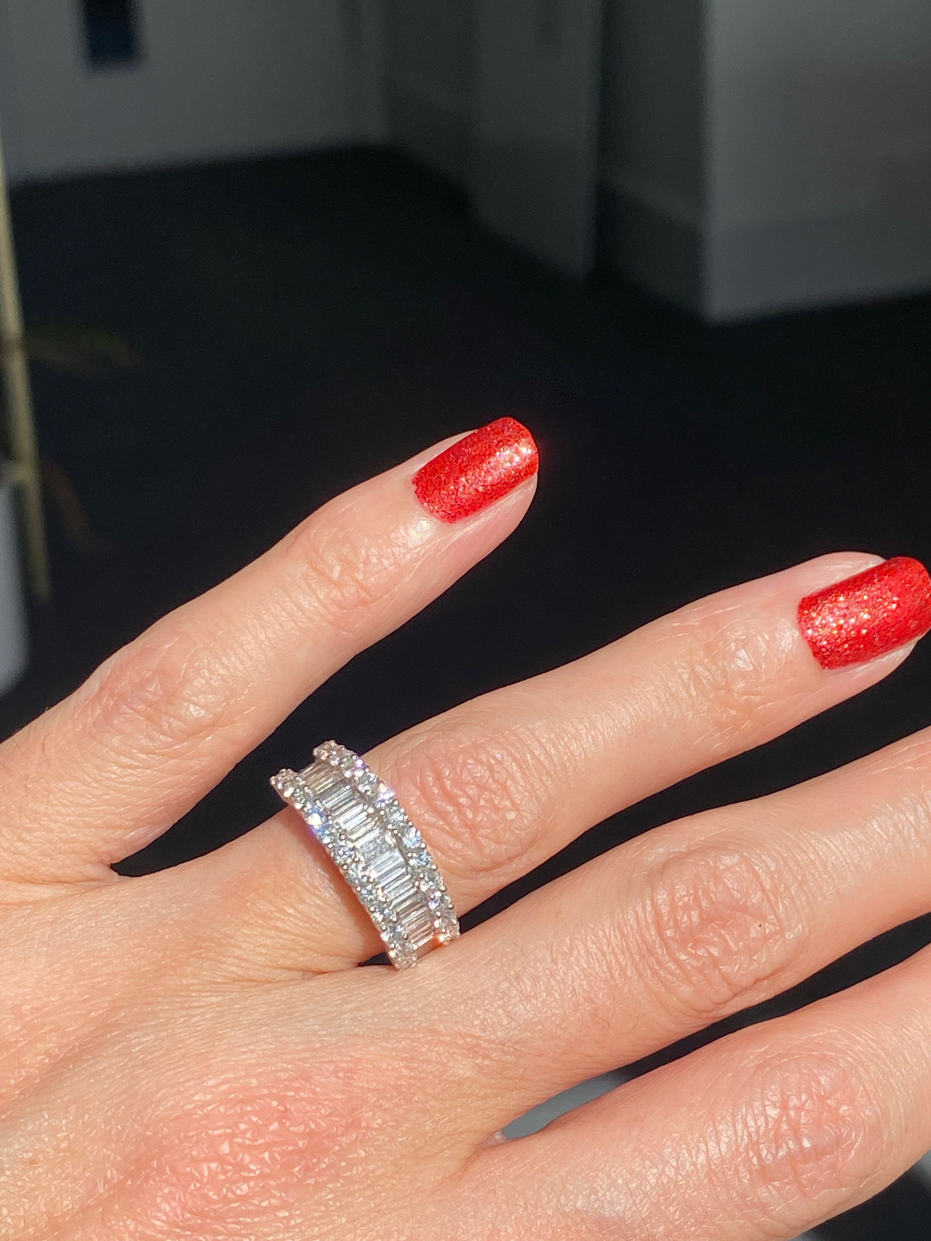 2.18 CTW Statement Natural Diamond Eternity Ring
