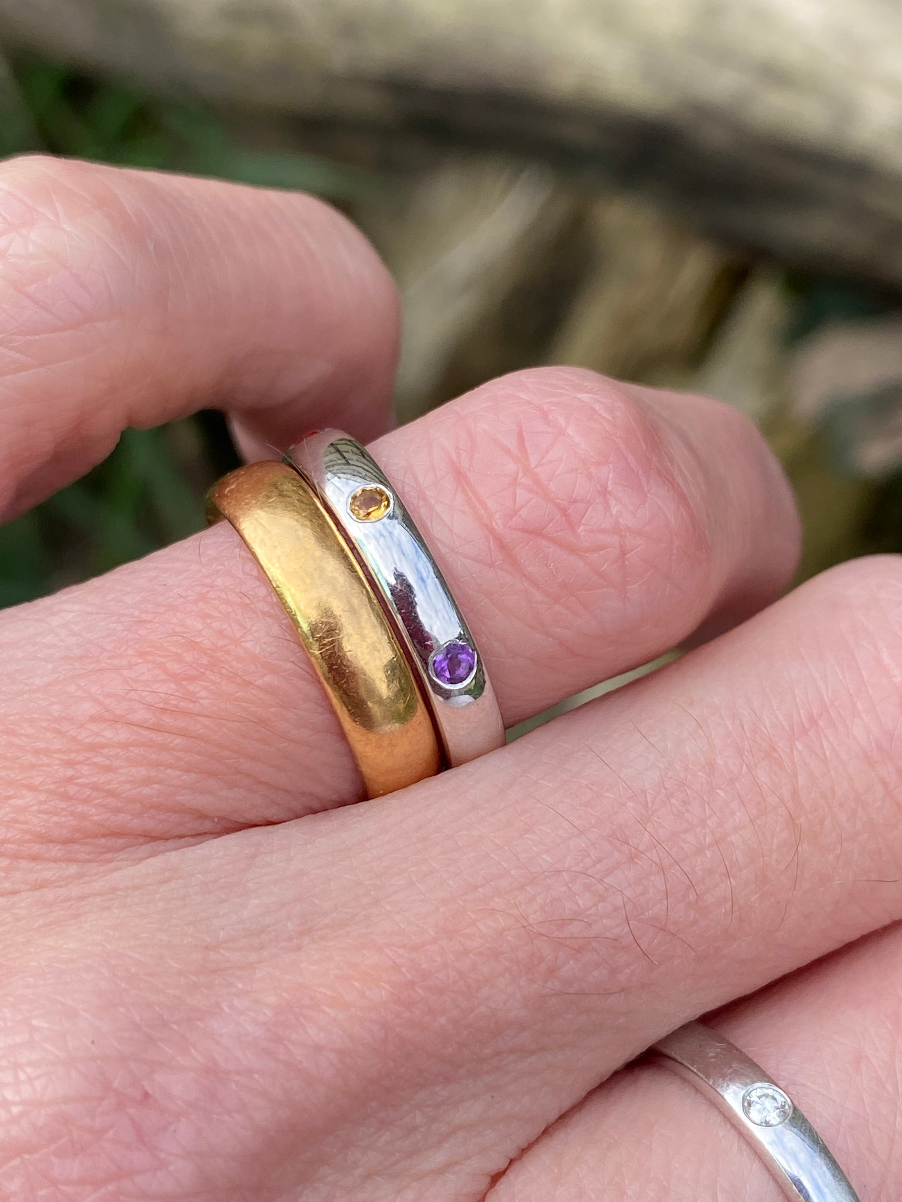 0.25ctw Rainbow Eternity Stacking Ring