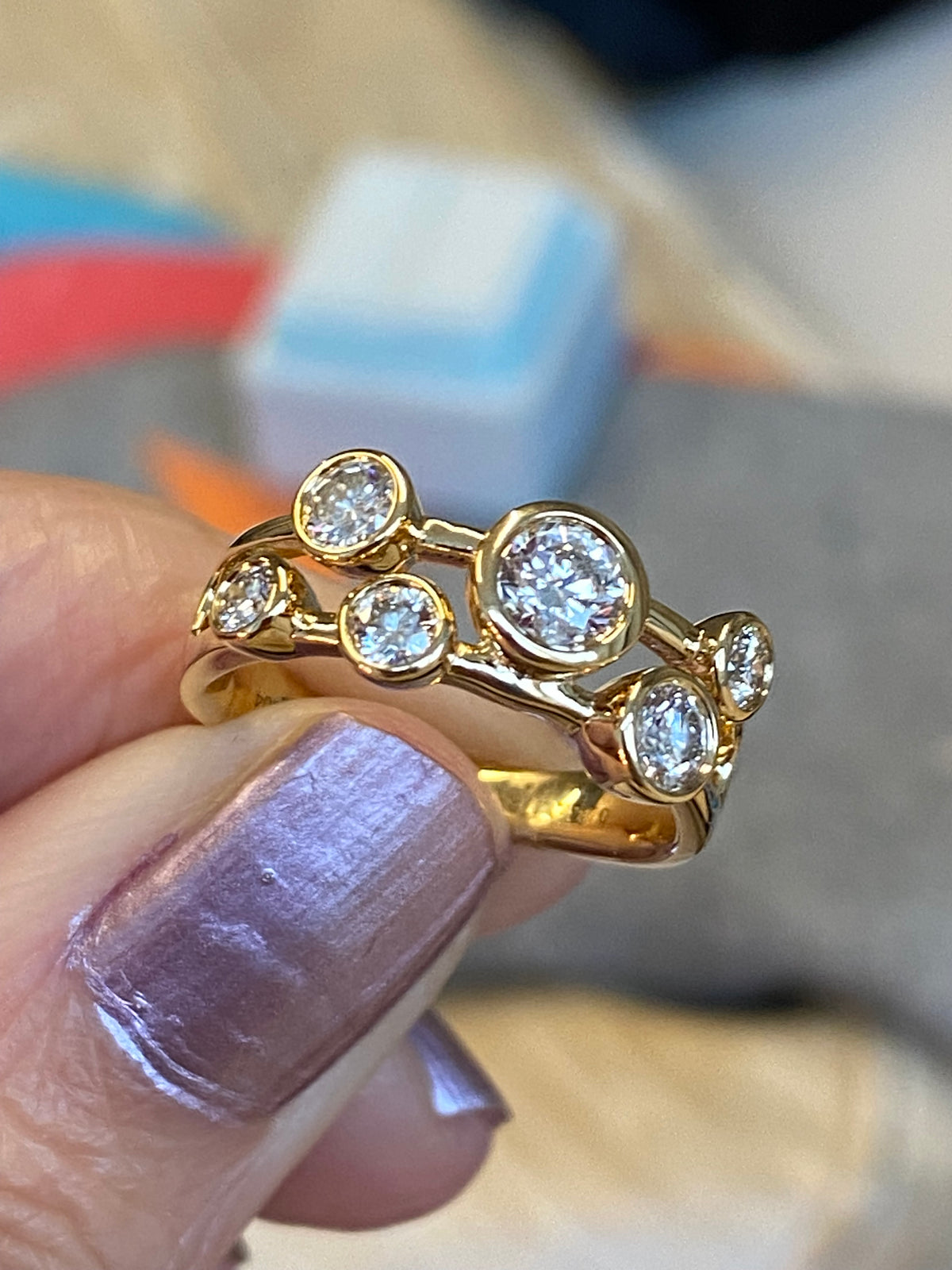 0.82 CTW Natural Diamond Ring in 18ct Yellow Gold