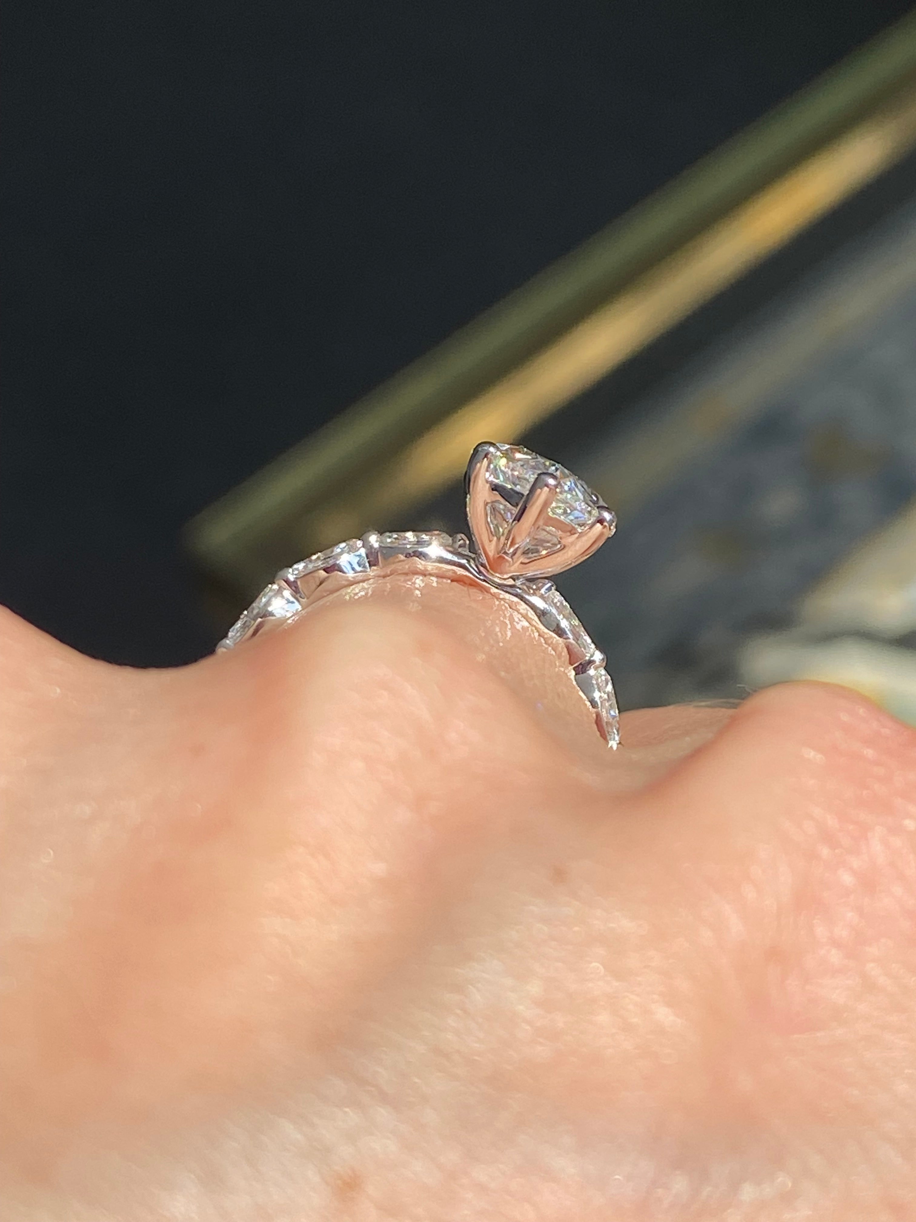 3.05 Carat Pear Cut D Colour Lab Diamond Solitaire Engagement Ring in Platinum