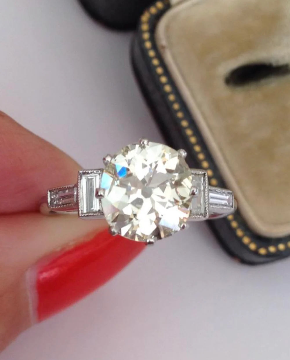 Heritage 2.00CT + Old Cut Lab Grown Diamond Engagement Ring, at Least F Colour / VS Clarity