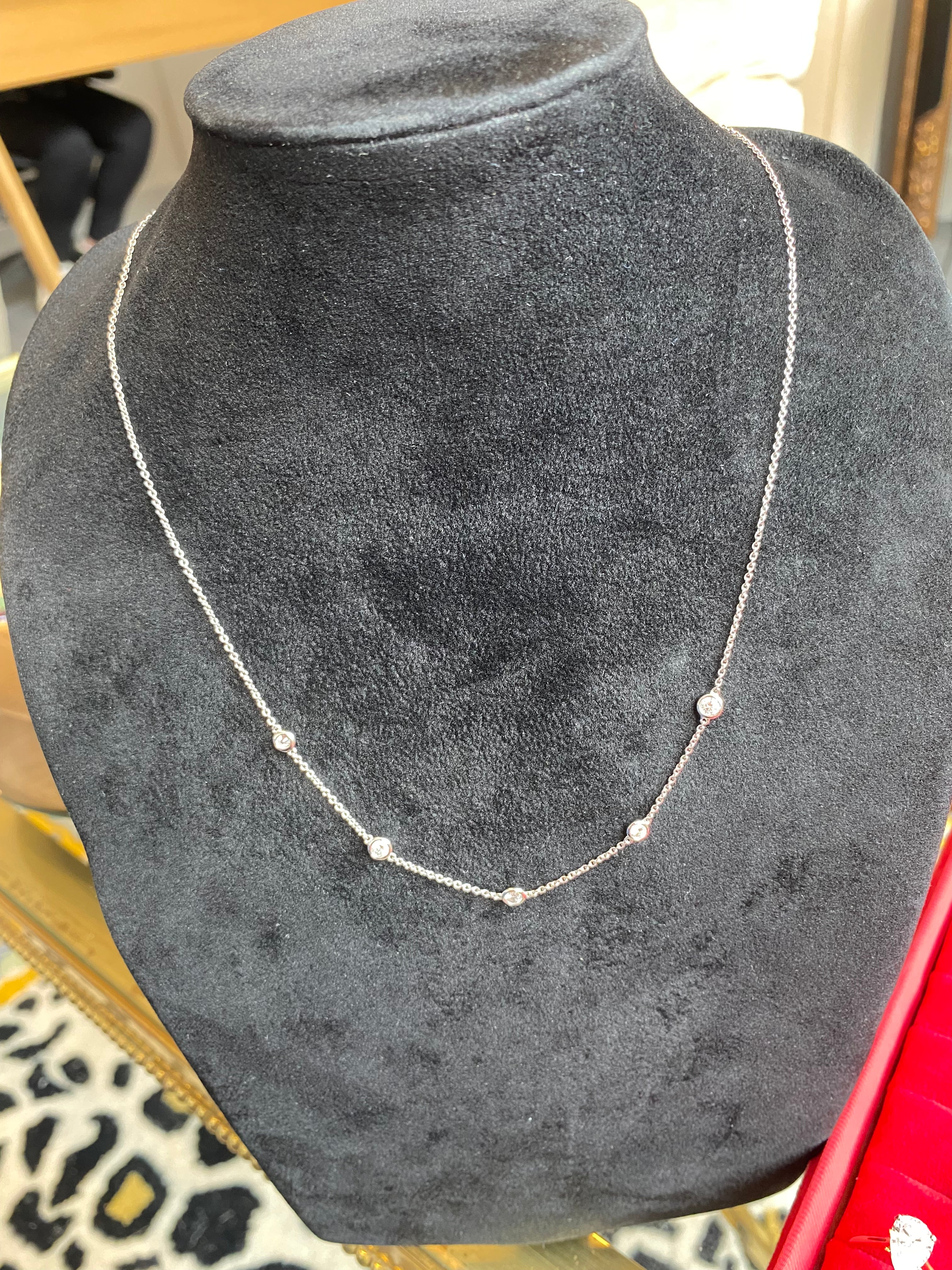 Beautiful 0.50 CTW Natural Diamond Necklace in 18ct White Gold