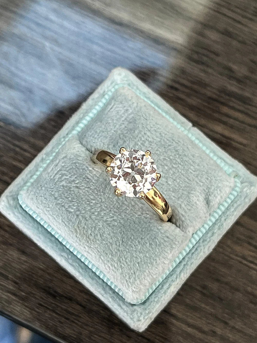 Heritage 2.50CT + Old Cut Lab Grown Diamond Solitaire Engagement Ring, at Least F Colour / VS Clarity