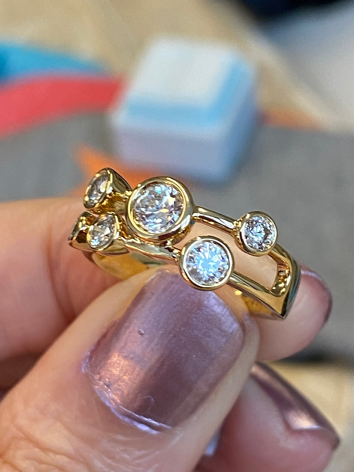 0.82 CTW Natural Diamond Ring in 18ct Yellow Gold