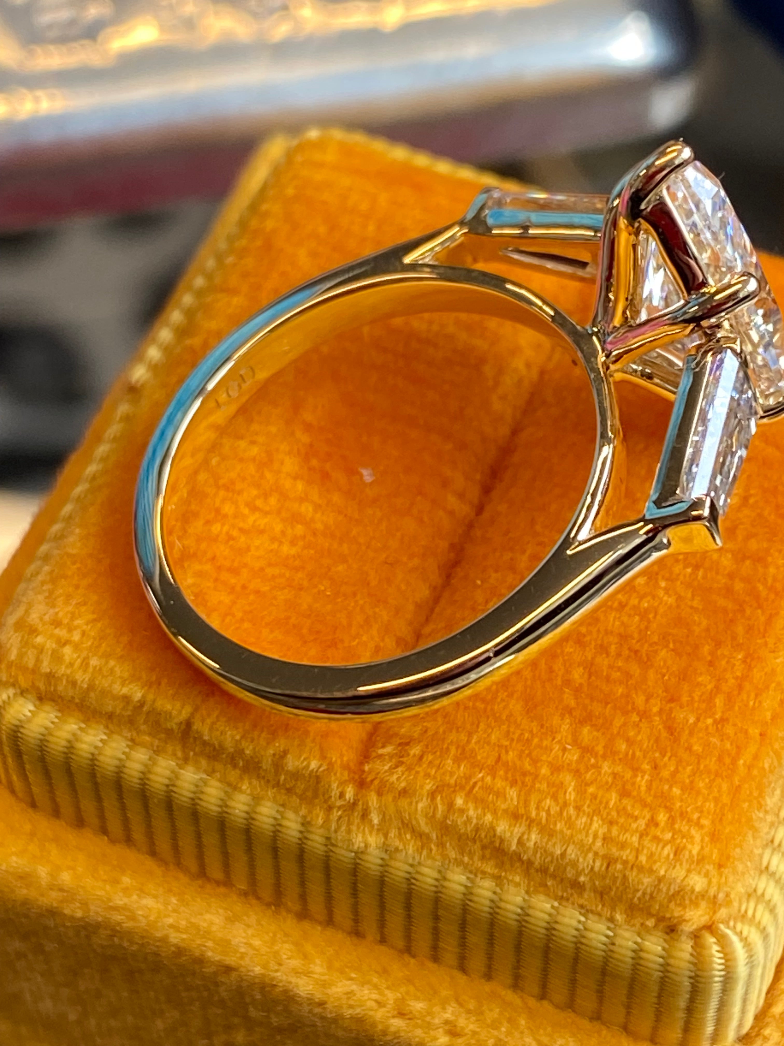 4.04 CTW Marquise Cut D Colour VS1 Lab Diamond Engagement Ring in 18ct Yellow Gold