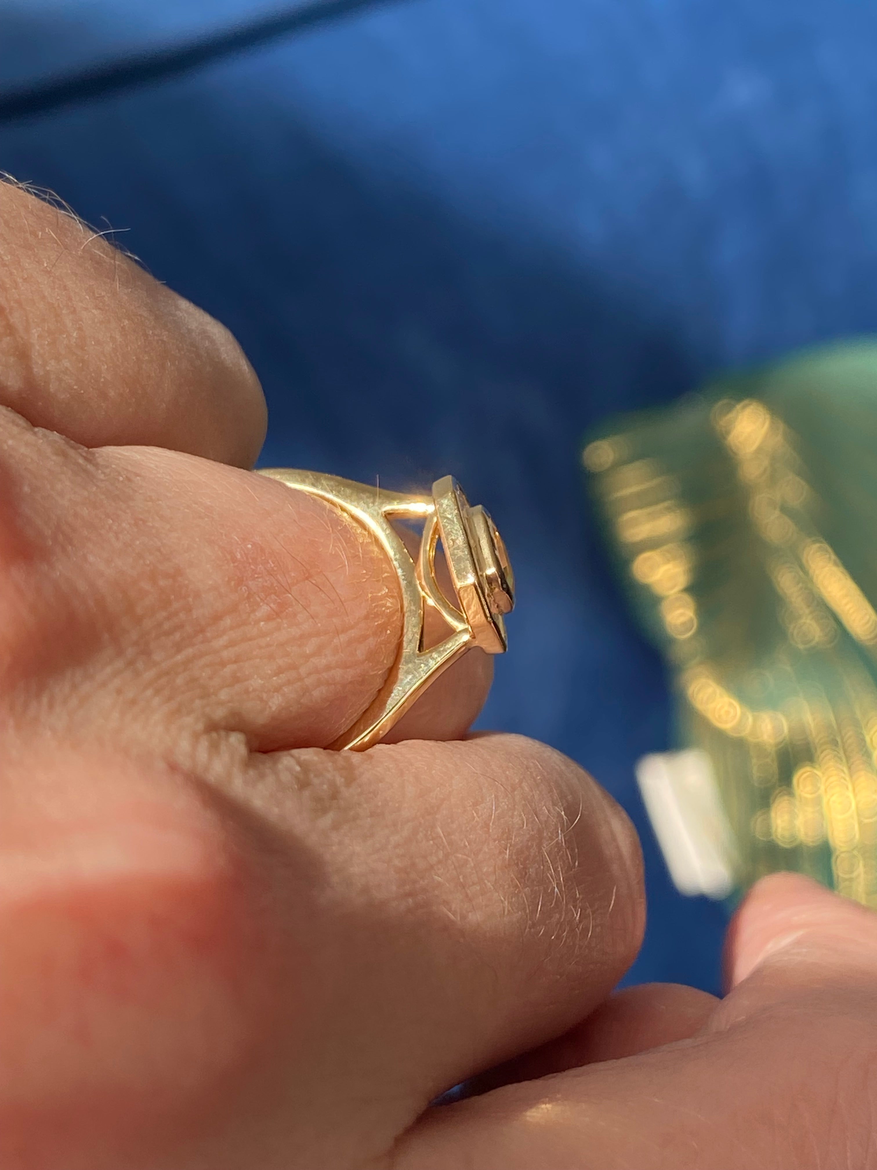 1.41 CTW Yellow Sapphire and Natural Diamond Ring in 18ct Yellow Gold