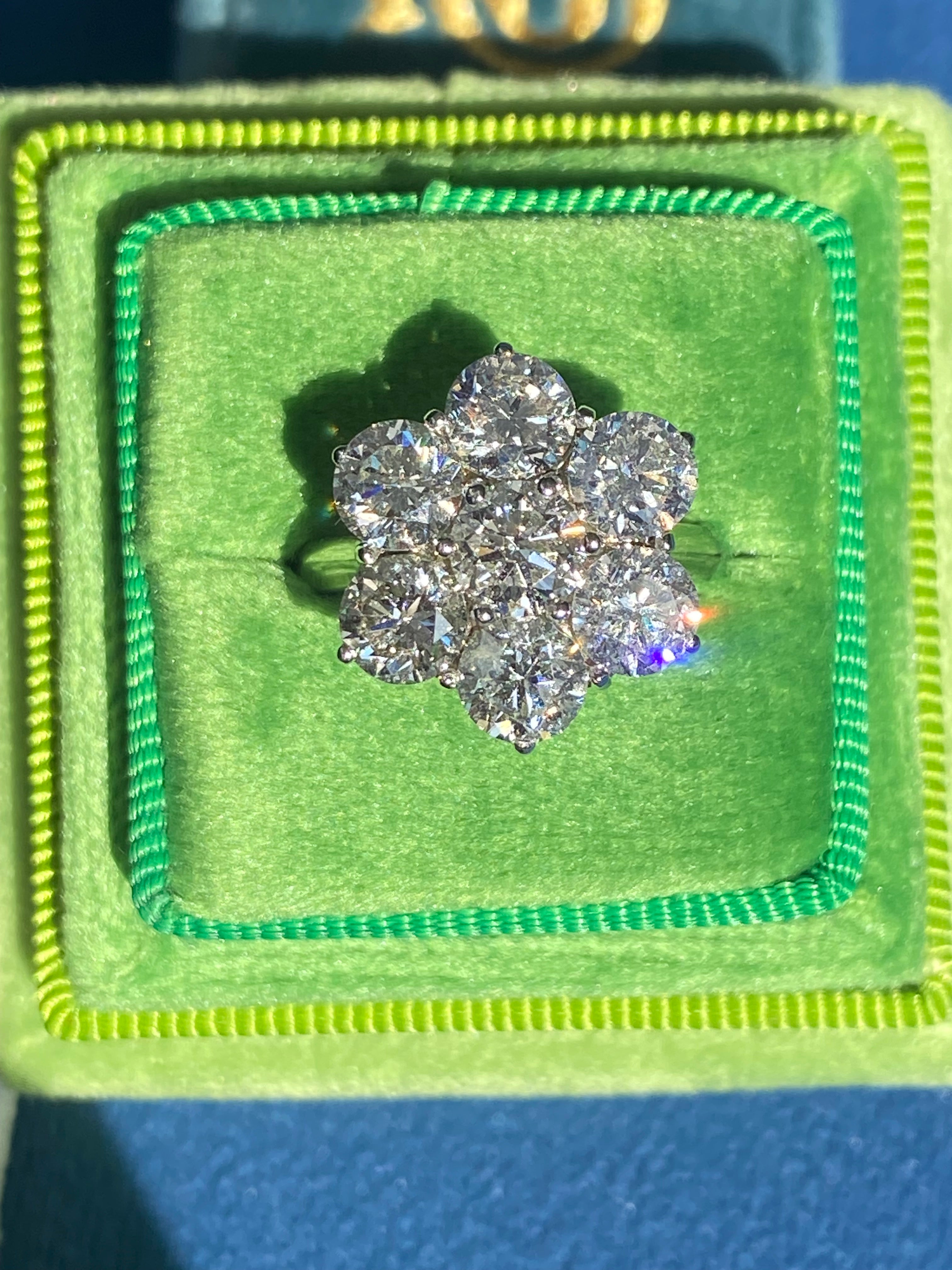 4.25 CTW Lab Diamond Daisy Cluster Ring in Platinum