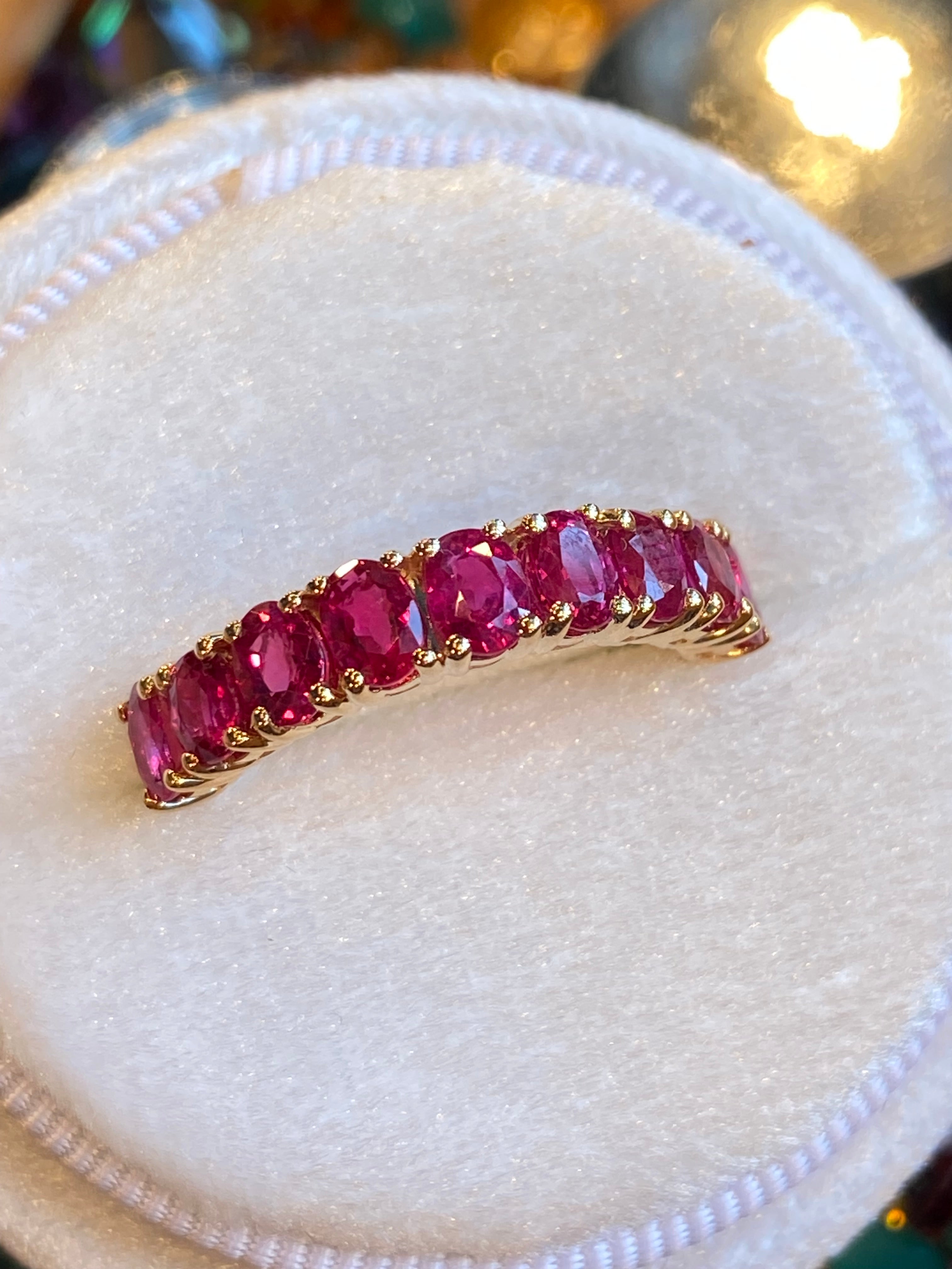 2.14 CTW Ruby Eternity Ring in 9ct Yellow Gold