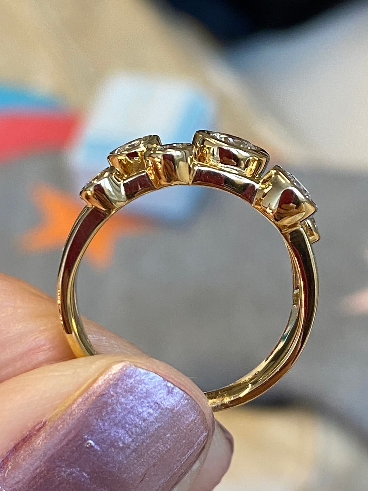 0.82 CTW Natural Diamond Ring in 18ct Yellow Gold