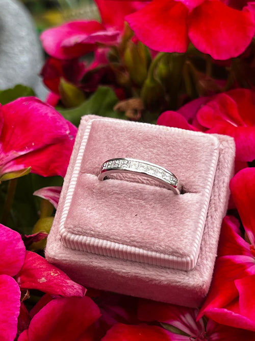 0.51 CTW Natural Diamond Eternity Stacking Ring in Platinum