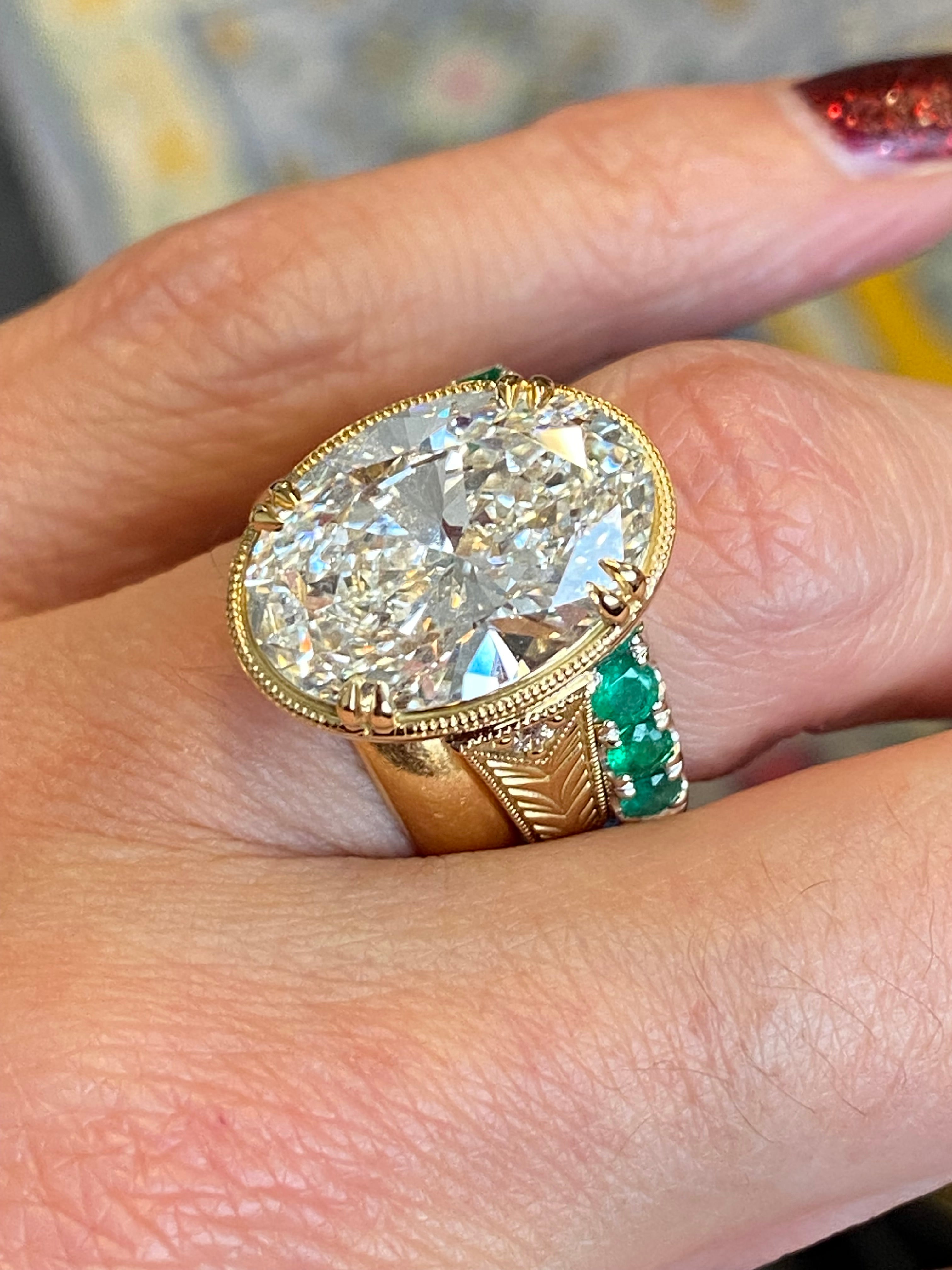 0.84 CTW Emerald Eternity Stacking Ring in Platinum