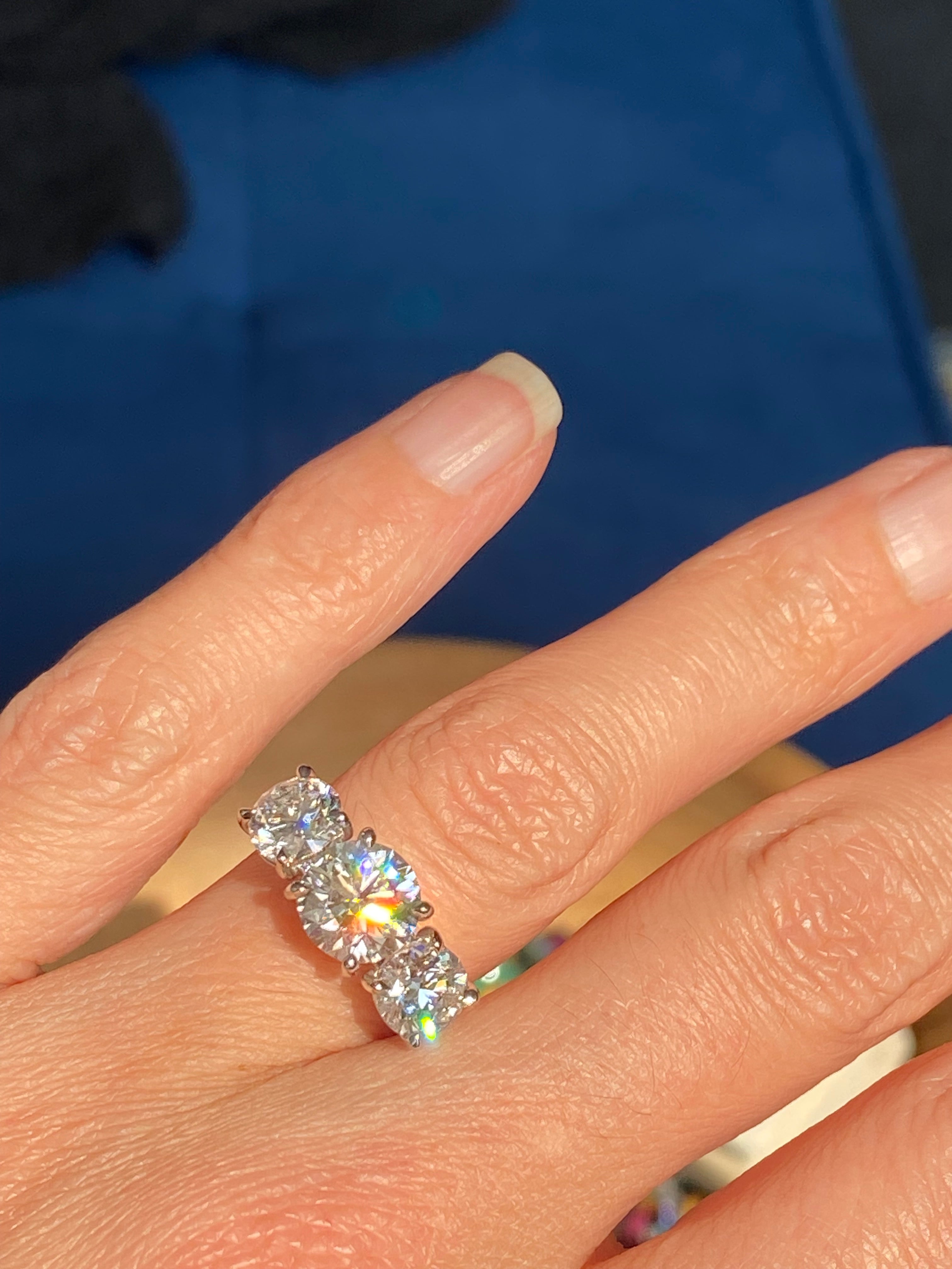 Heritage Round Brilliant Cut Lab Grown Diamond Three