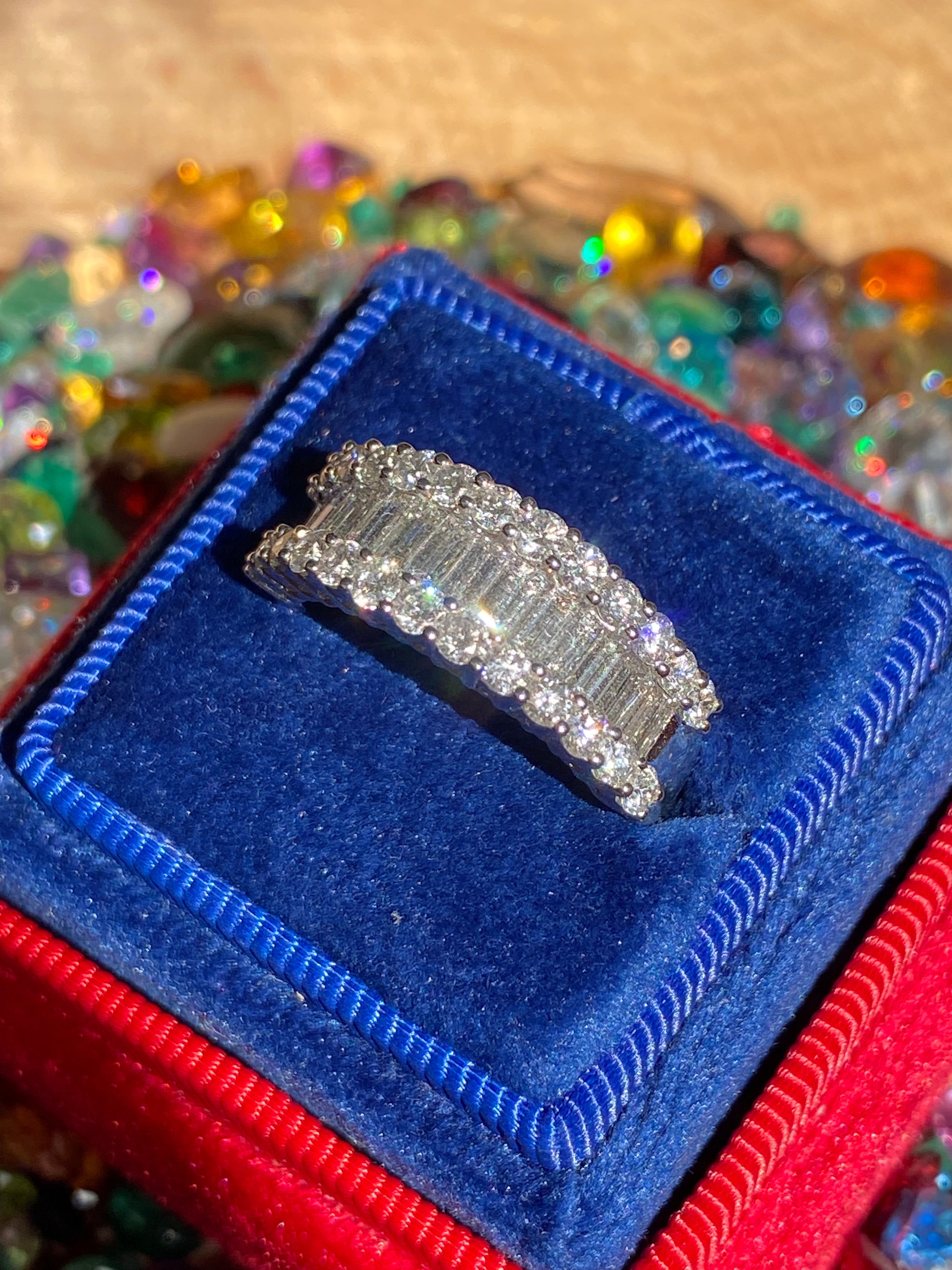 2.18 CTW Statement Natural Diamond Eternity Ring