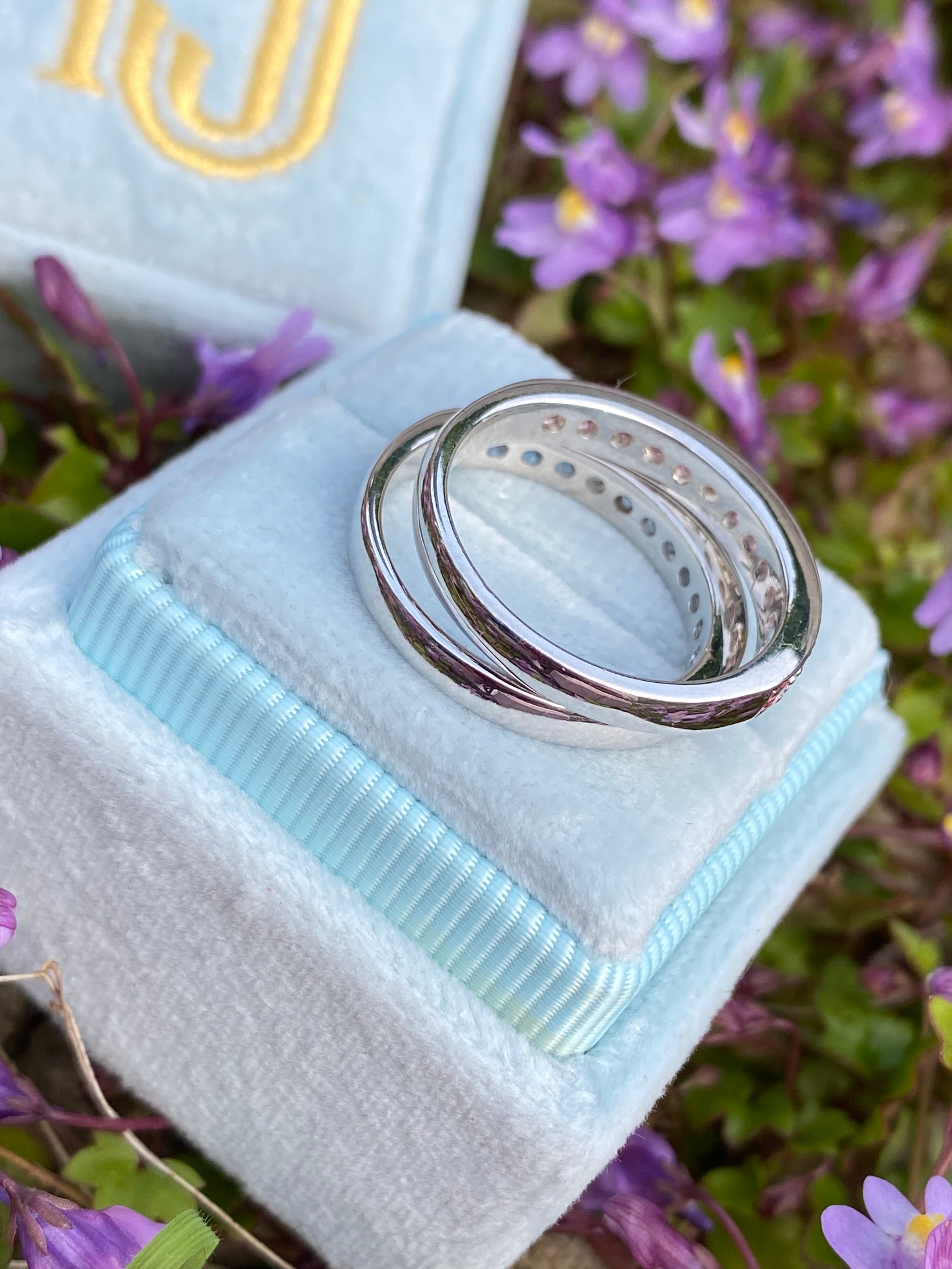 0.50ctw Blue Topaz Eternity Stacking Ring