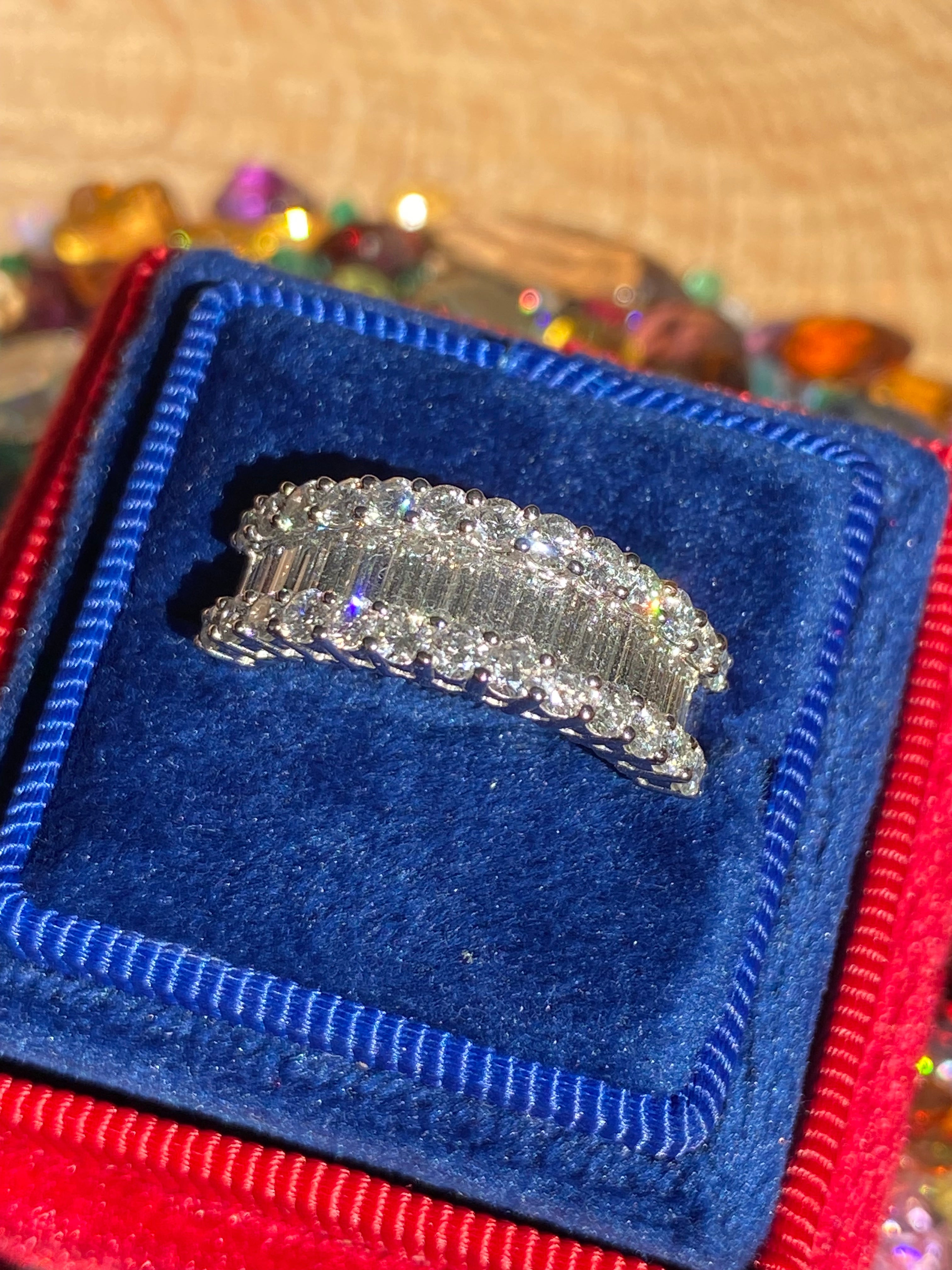 2.18 CTW Statement Natural Diamond Eternity Ring
