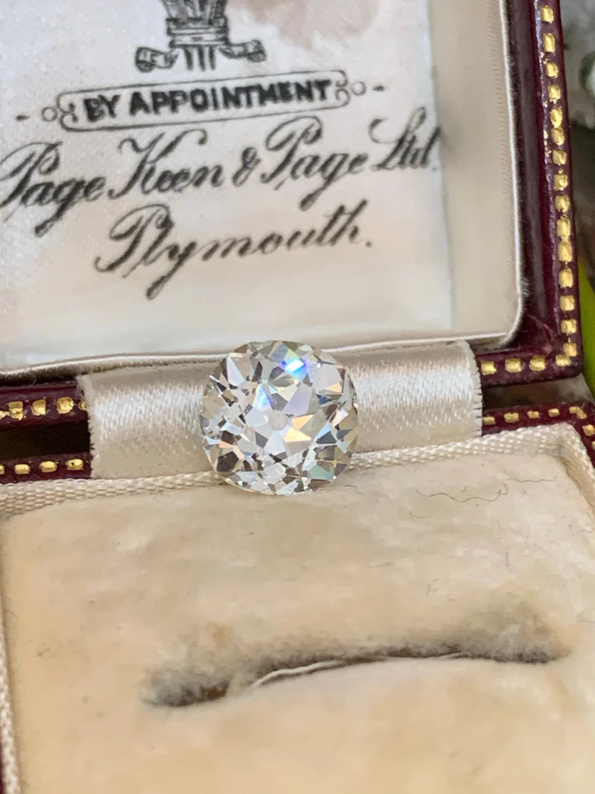 Heritage 3.25 CTW + Old Cut Lab Grown Diamond Engagement Ring, at Least F Colour / VS Clarity