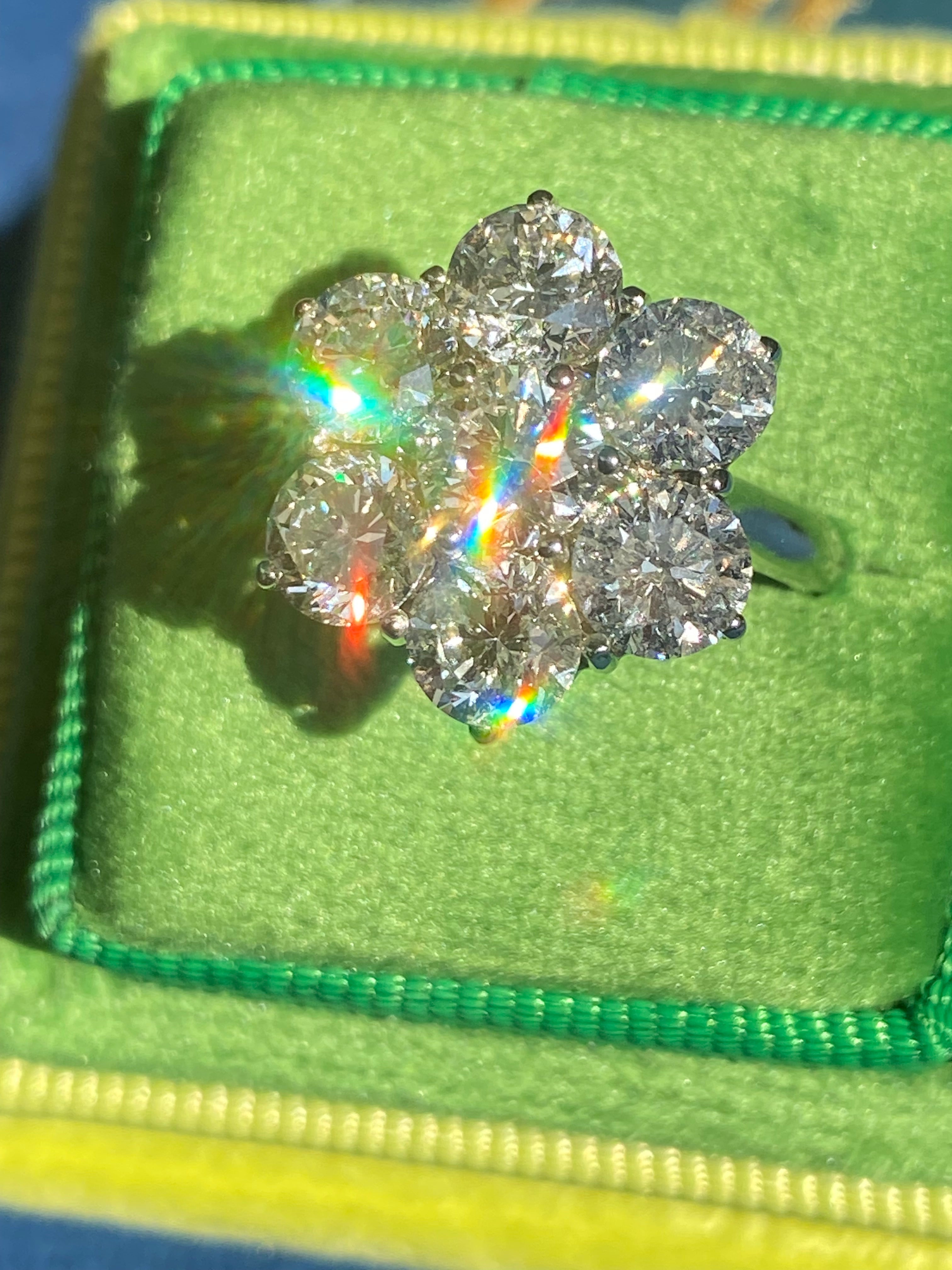 4.25 CTW Lab Diamond Daisy Cluster Ring in Platinum