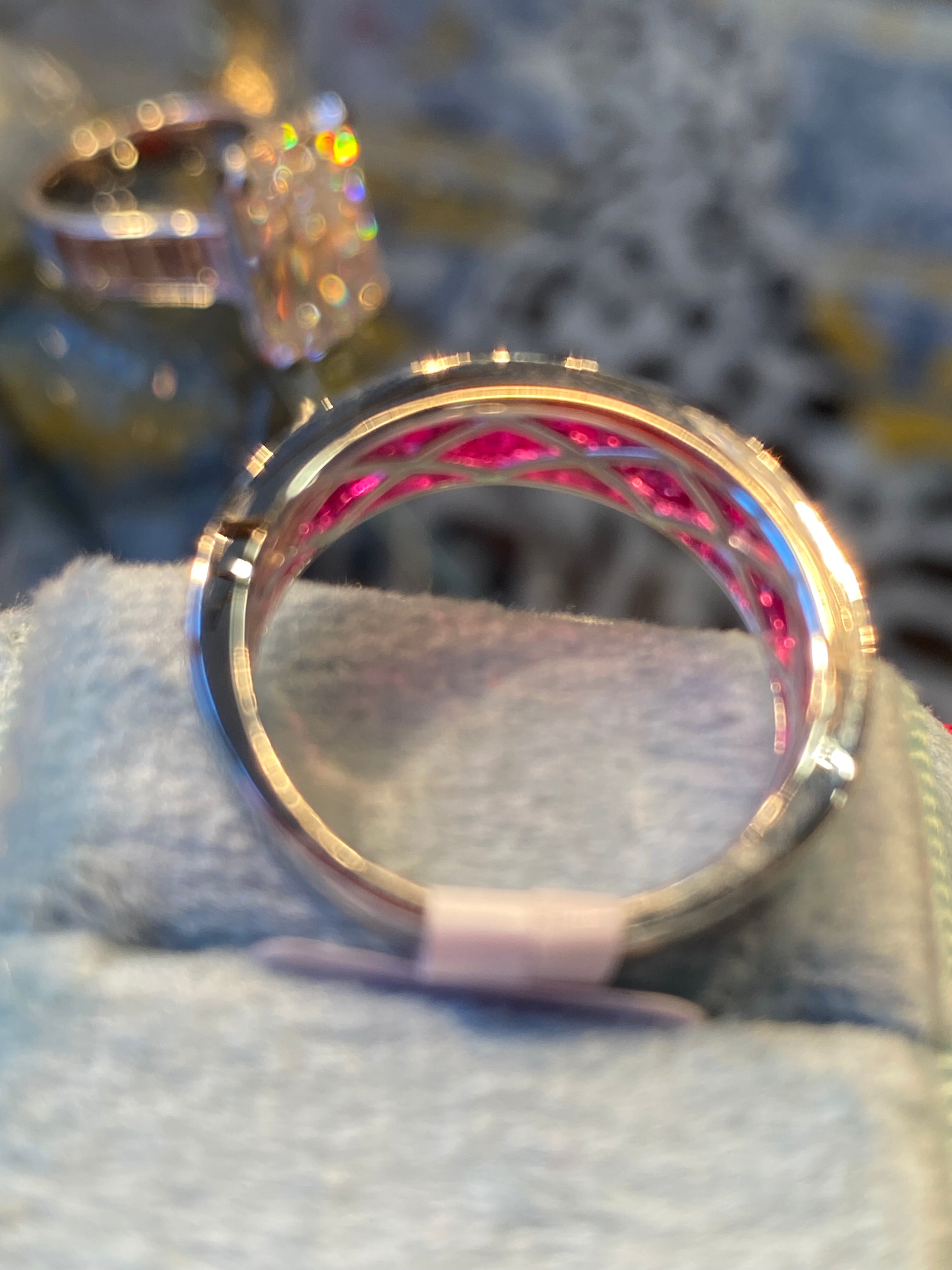 Seamless Channel Set Ruby in 9ct White Gold