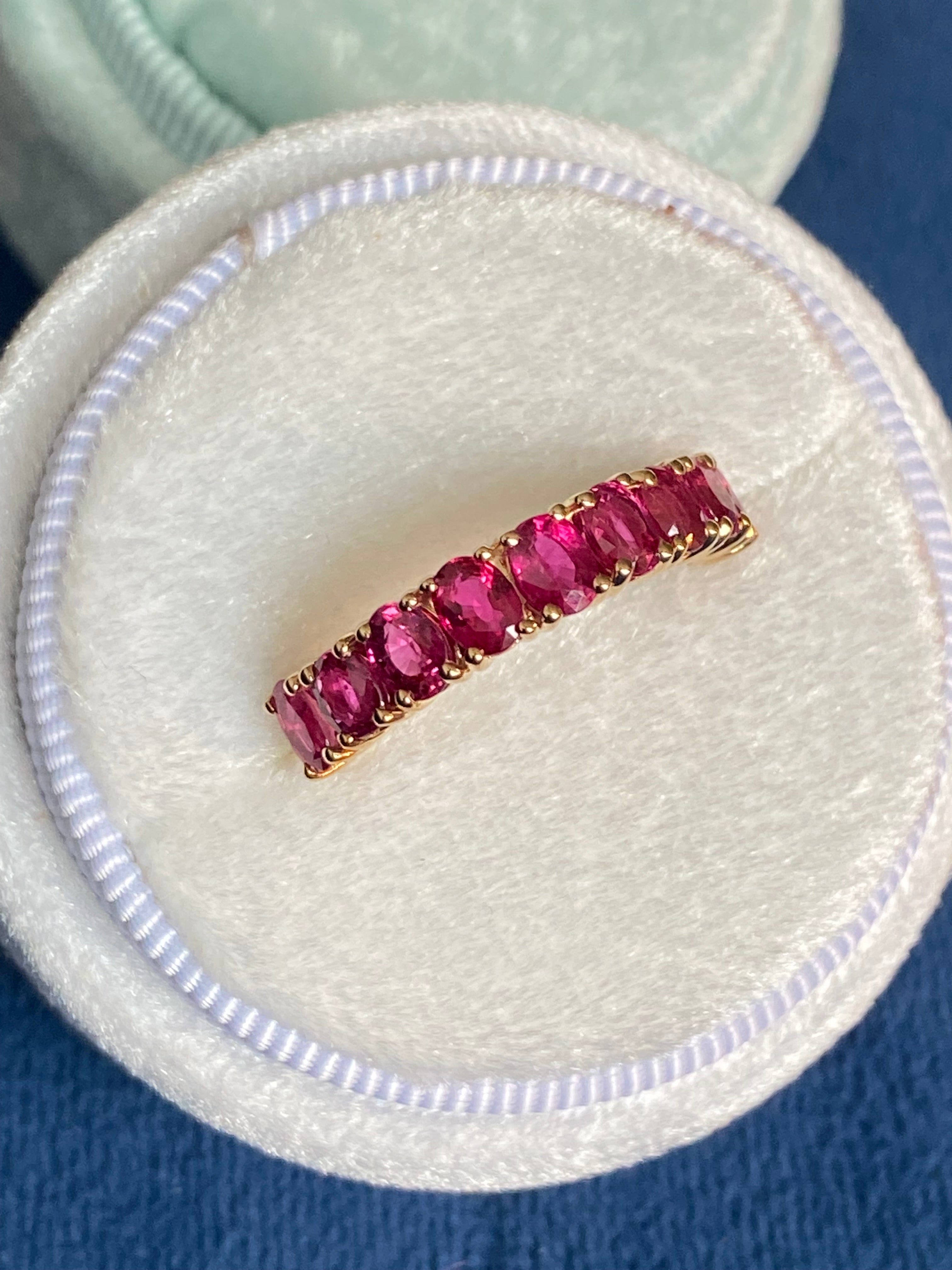 2.14 CTW Ruby Eternity Ring in 9ct Yellow Gold