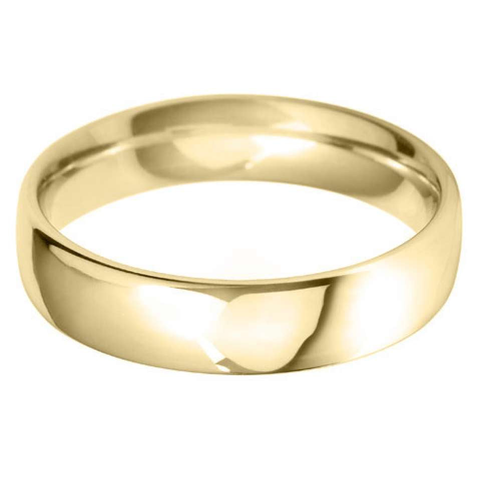 5mm Court Shape Stacking / Wedding Band in 9ct Gold