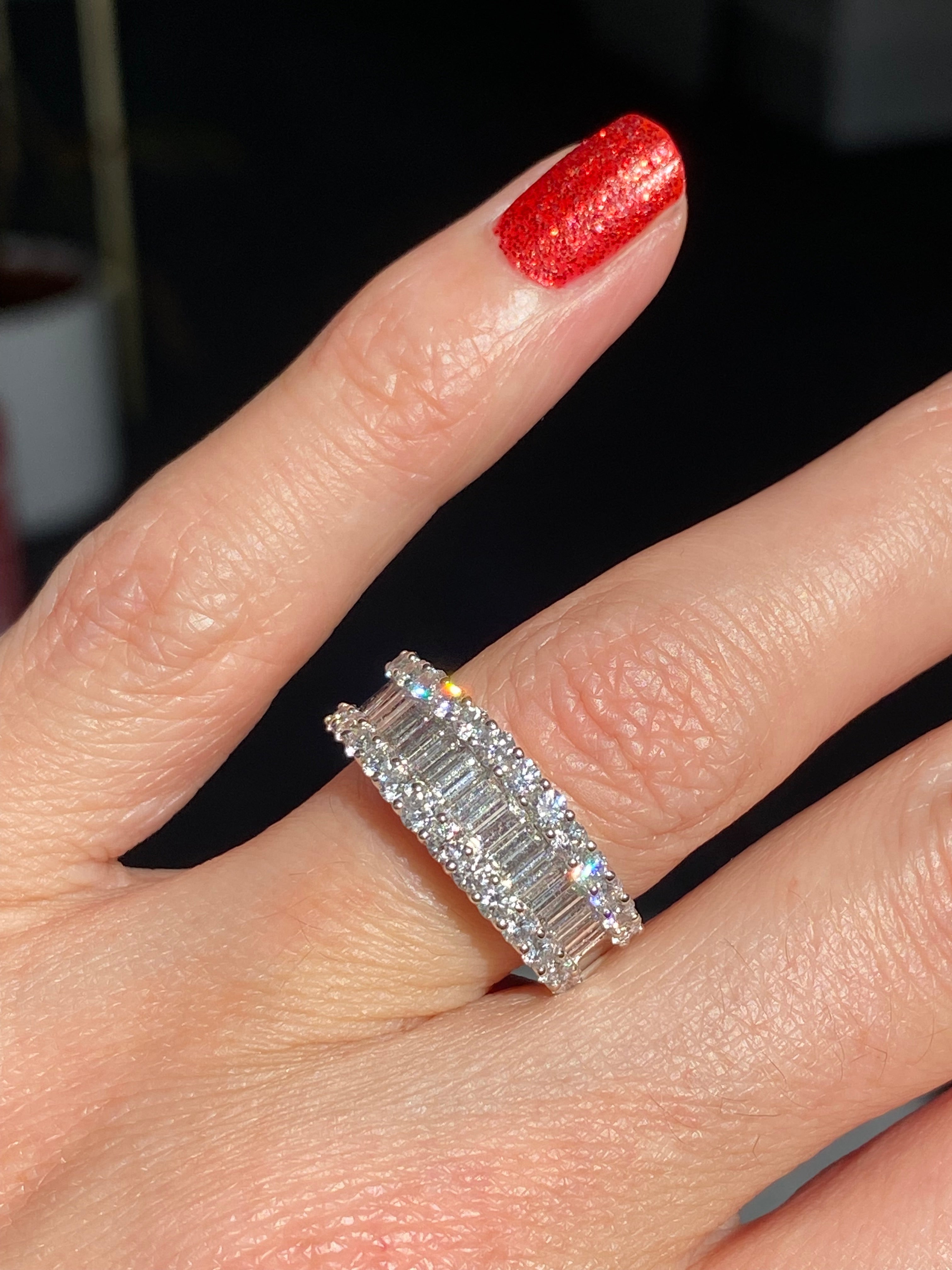 2.18 CTW Statement Natural Diamond Eternity Ring