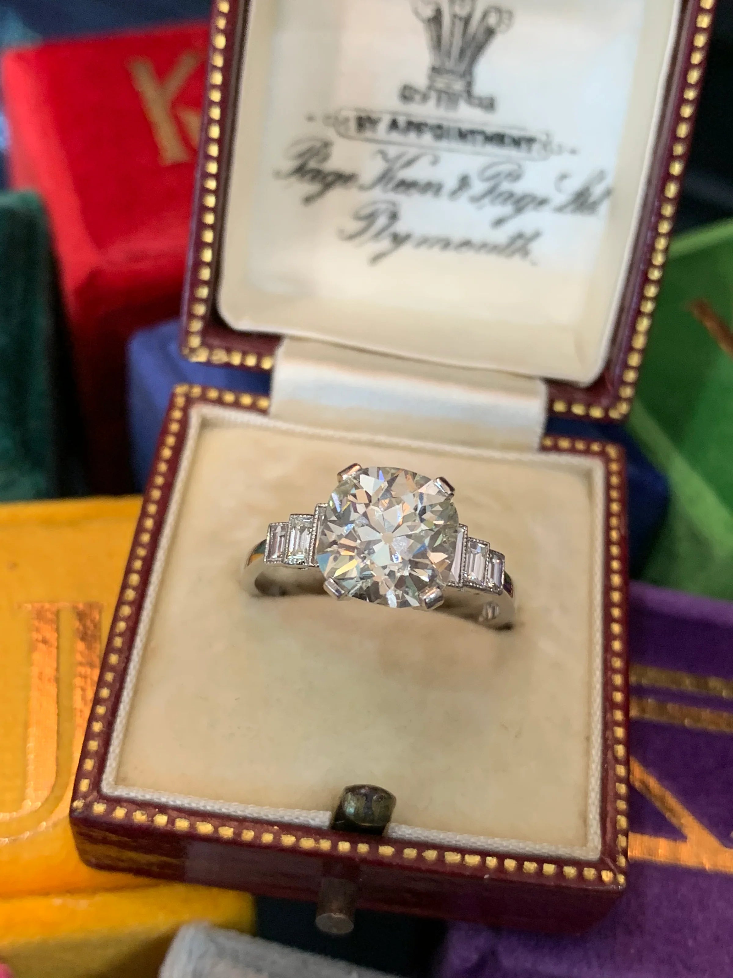 Heritage 3.00CT + Old Mine Cut Lab Grown Diamond Engagement Ring, at Least F Colour / VS Clarity
