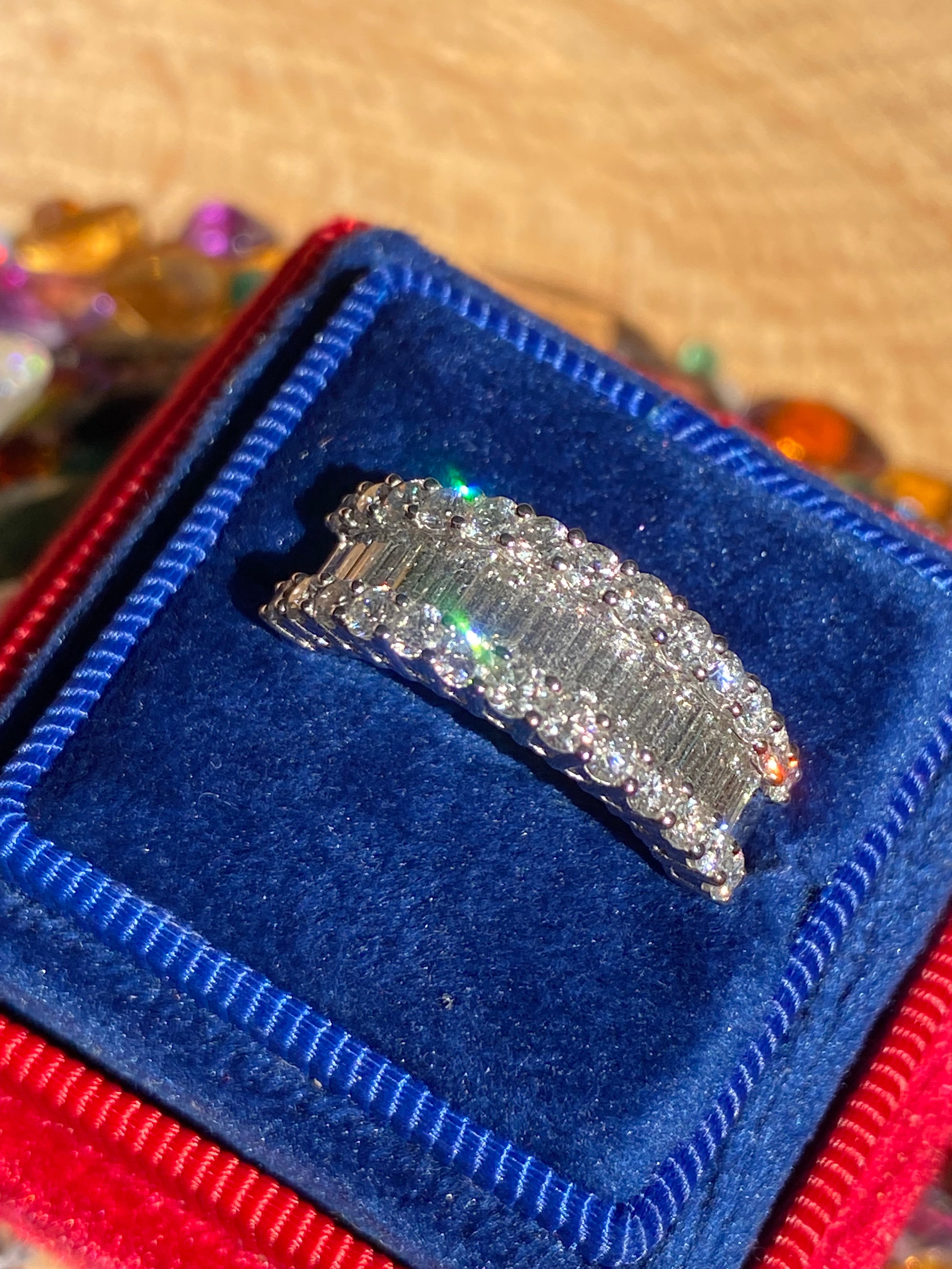 2.18 CTW Statement Natural Diamond Eternity Ring