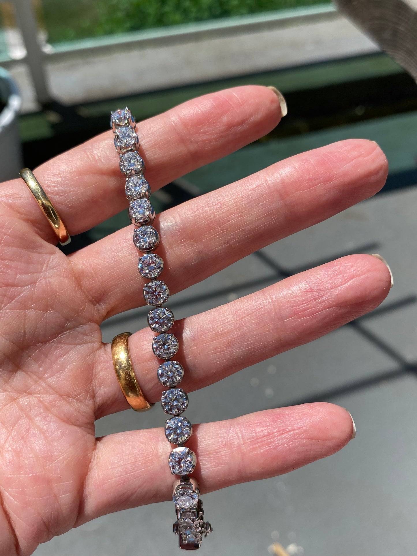 17.00 CTW Lab Grown Diamond Tennis Bracelet in Platinum