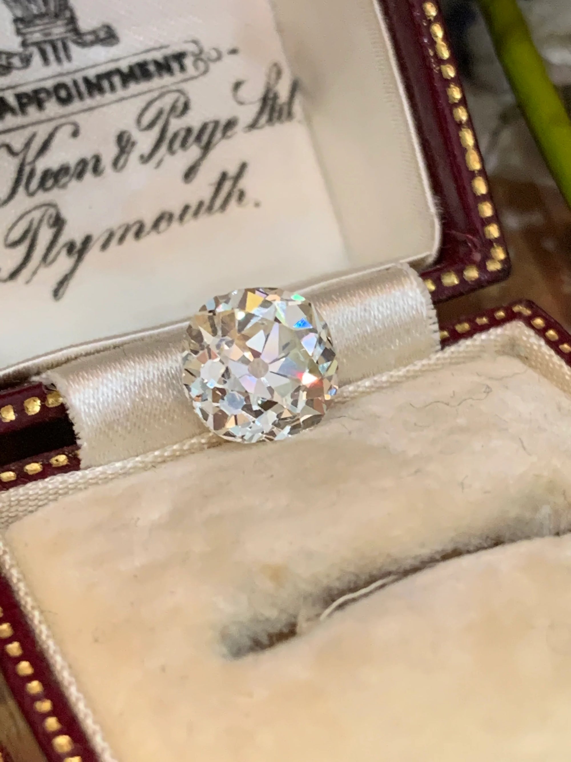 Heritage 1.45 CT + Old Euro Cut Lab Grown Diamond Pendant Necklace, at Least F Colour / VS Clarity