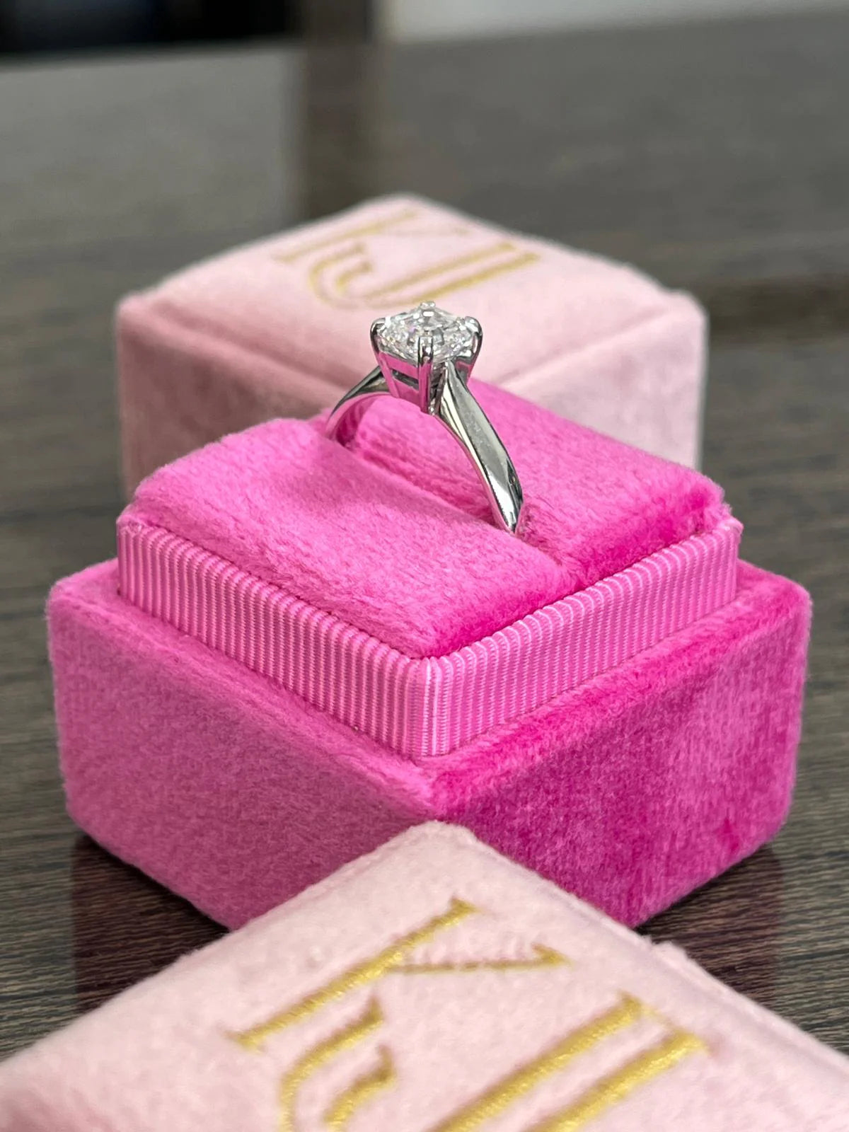 1.00 CT + Asscher Cut Lab Grown Diamond Solitaire Engagement Ring, at Least F Colour / VVS Clarity