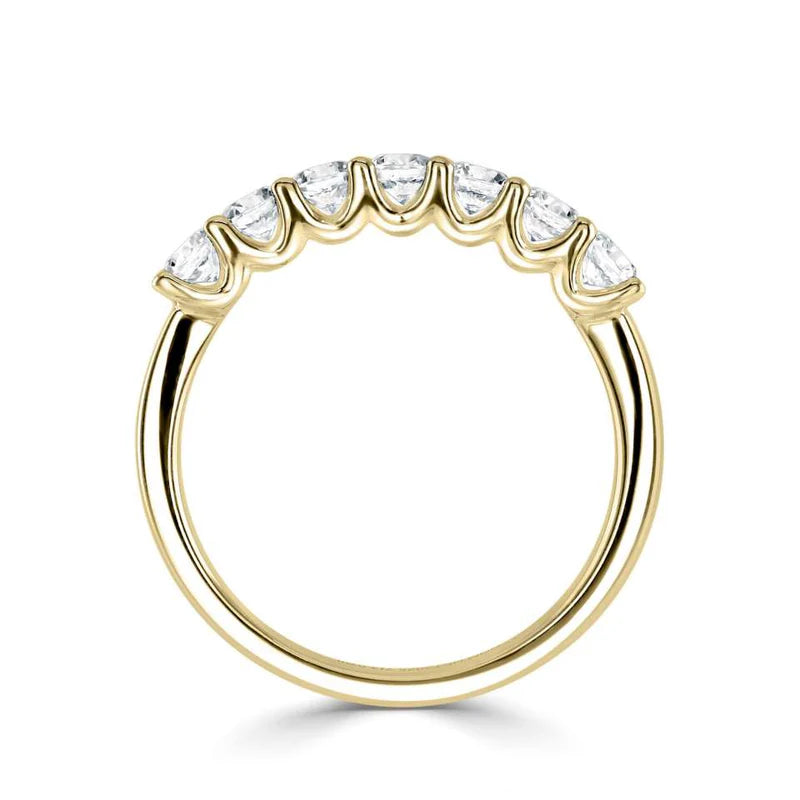 1.05 CT + Round Brilliant Lab Grown Diamond Seven Stone Ring, at Least E Colour / VS Clarity