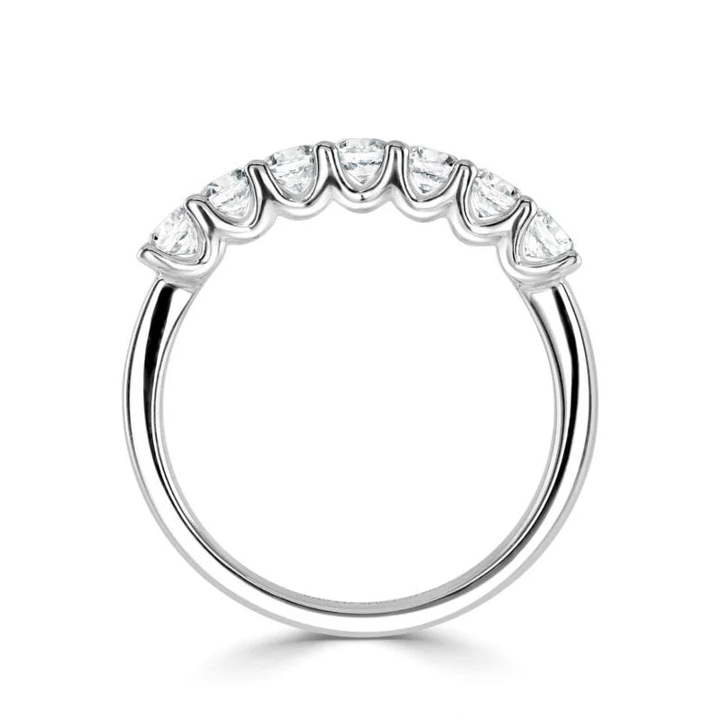 1.05 CT + Round Brilliant Lab Grown Diamond Seven Stone Ring, at Least E Colour / VS Clarity