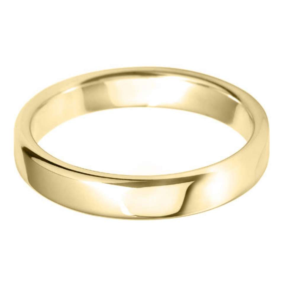 4mm Court Shape Stacking / Wedding Band in 9ct Gold