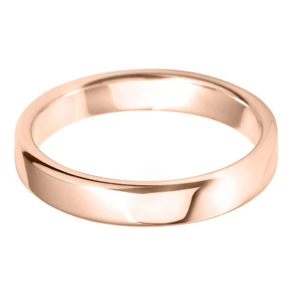 4mm Court Shape Stacking / Wedding Band in 9ct Gold