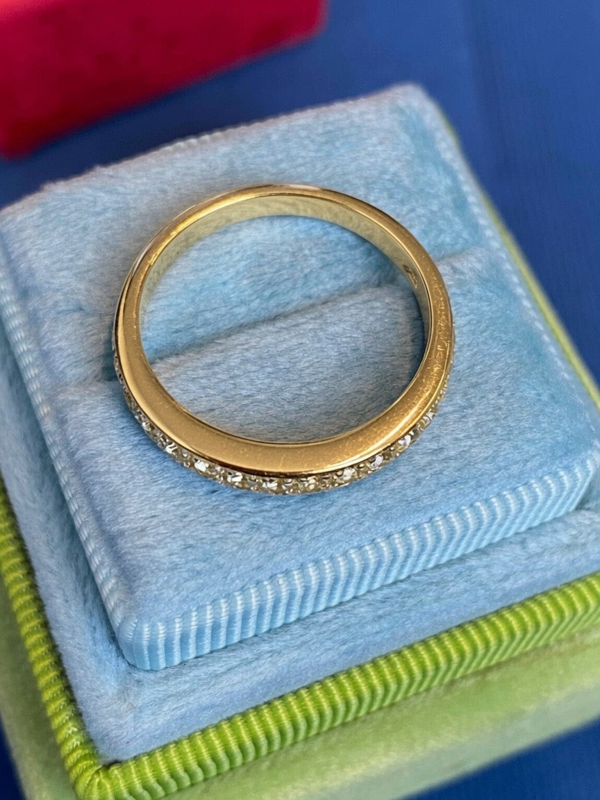 0.50ctw Peridot Eternity Stacking Ring in Sterling Silver