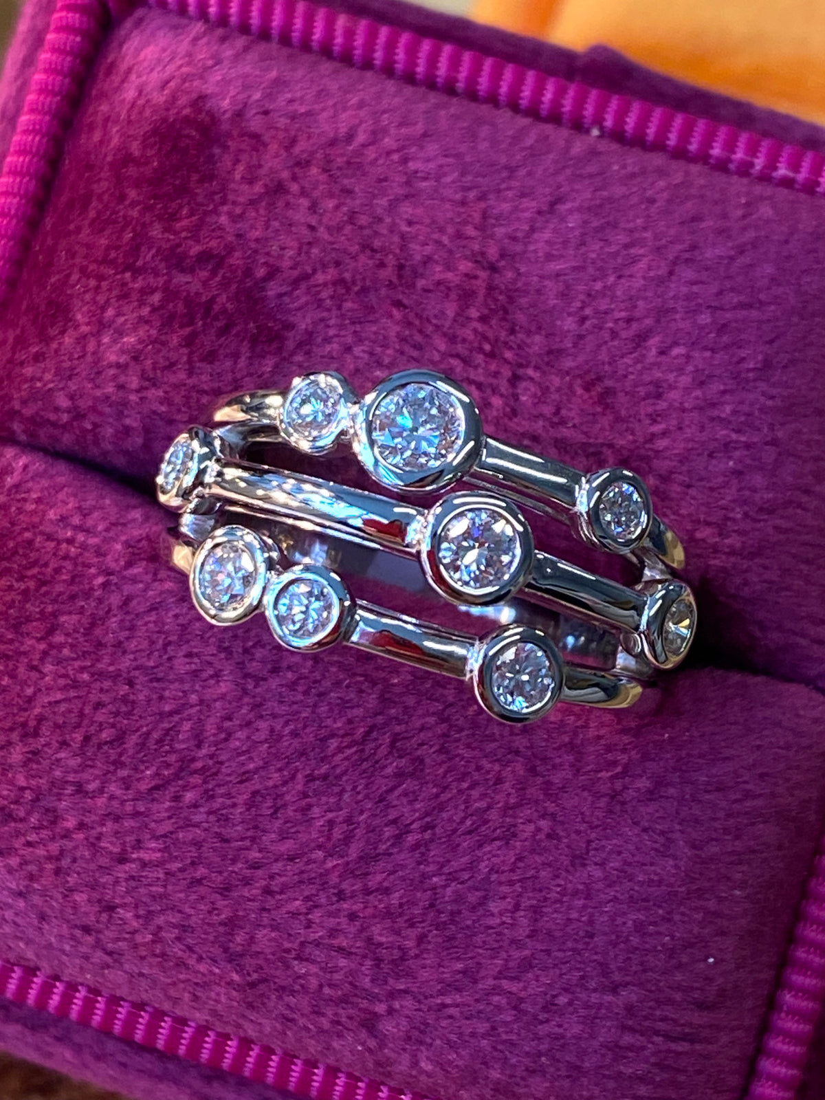 0.70 CTW Natural Diamond Ring in Platinum