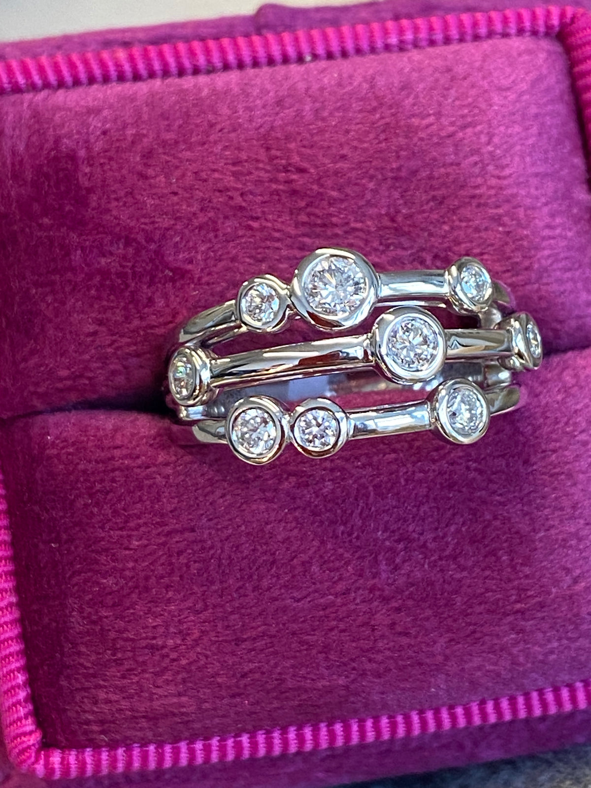 0.70 CTW Natural Diamond Ring in Platinum