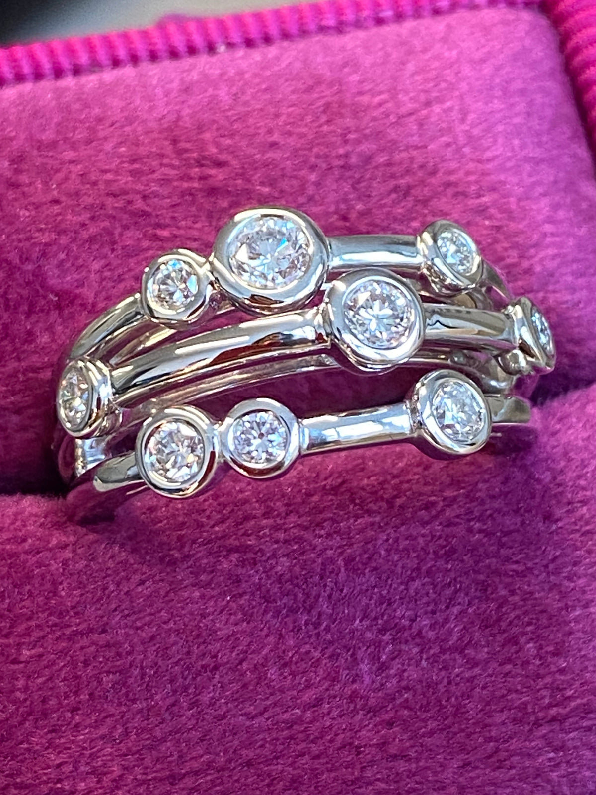 0.70 CTW Natural Diamond Ring in Platinum