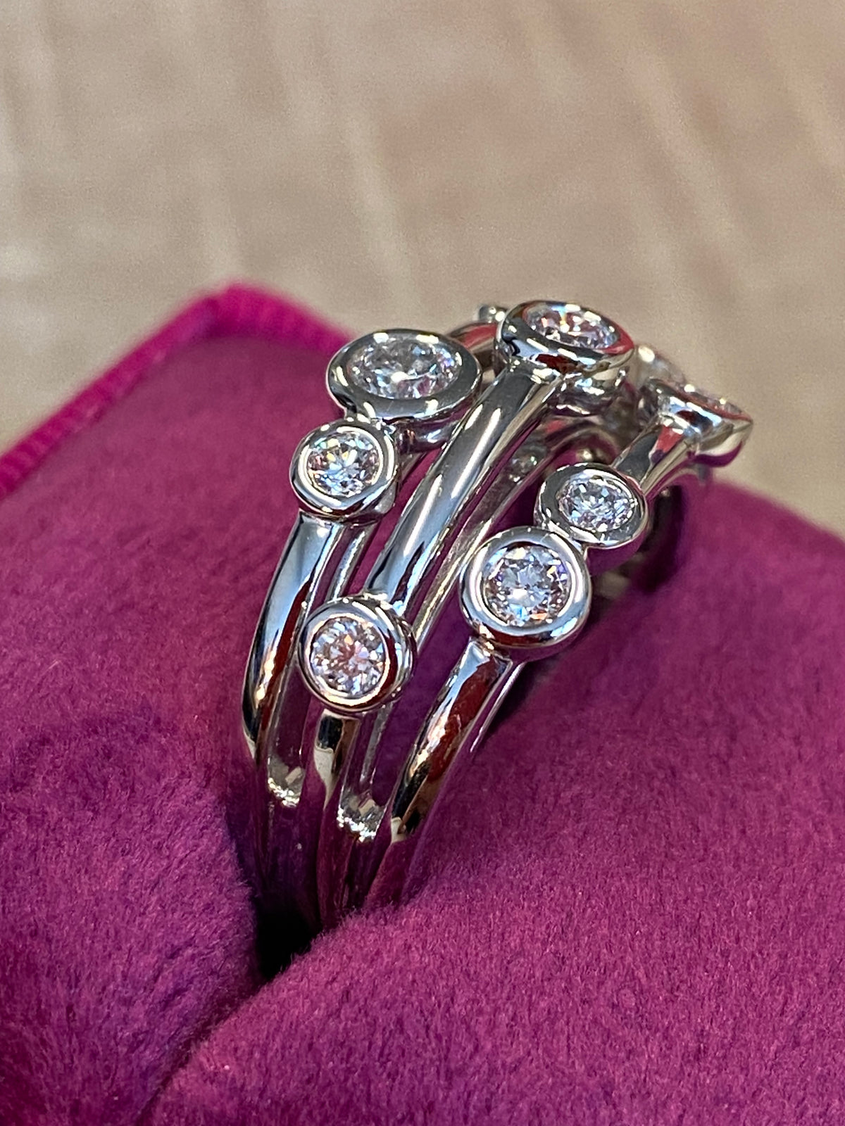 0.70 CTW Natural Diamond Ring in Platinum