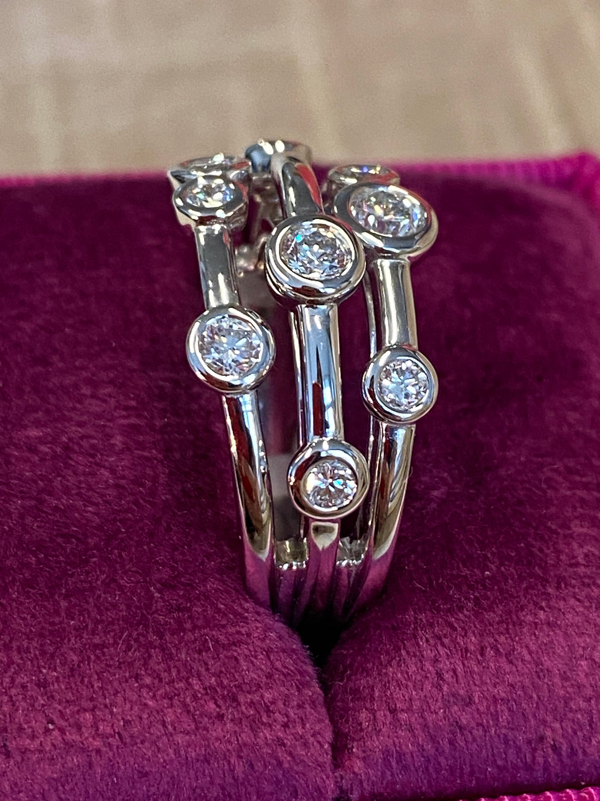 0.70 CTW Natural Diamond Ring in Platinum