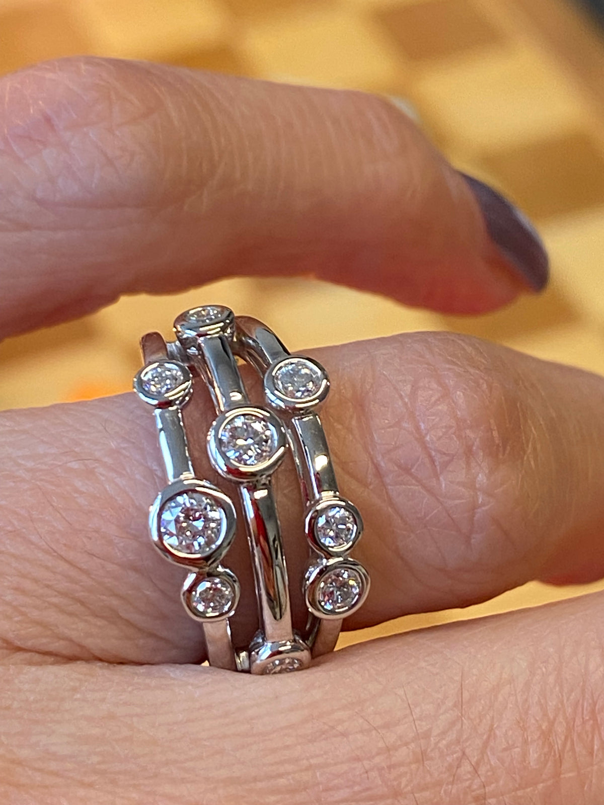 0.70 CTW Natural Diamond Ring in Platinum