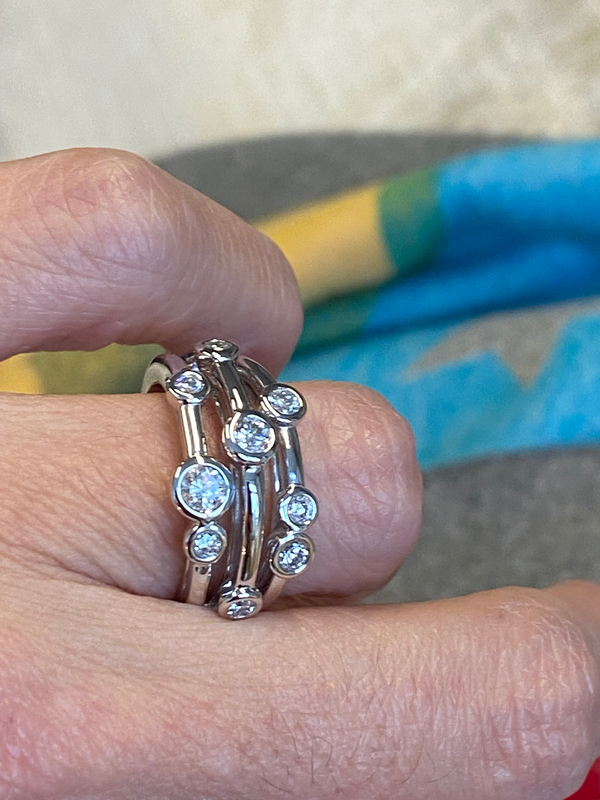 0.70 CTW Natural Diamond Ring in Platinum