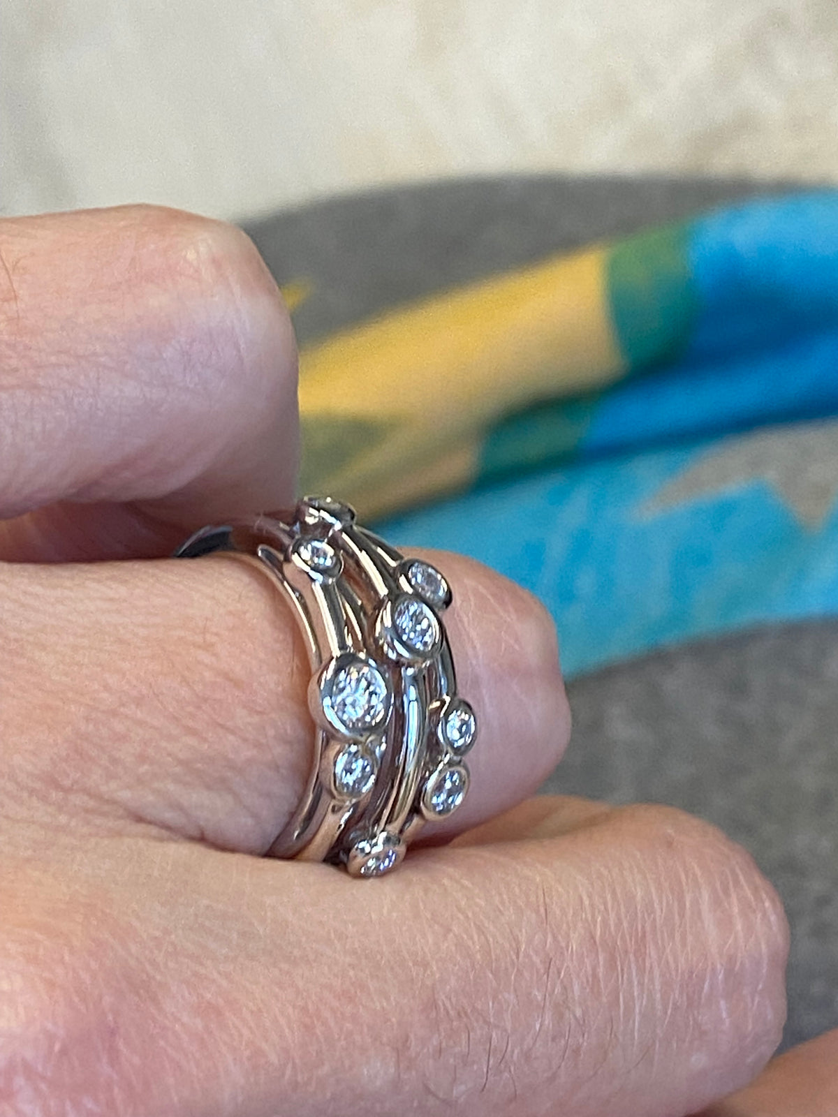 0.70 CTW Natural Diamond Ring in Platinum