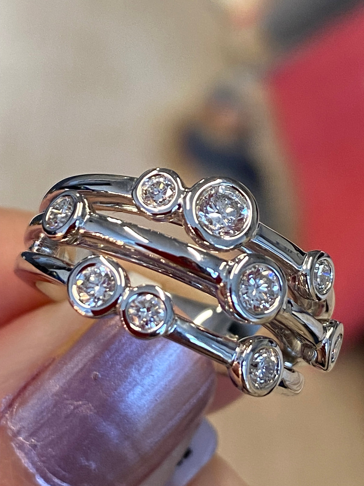 0.70 CTW Natural Diamond Ring in Platinum