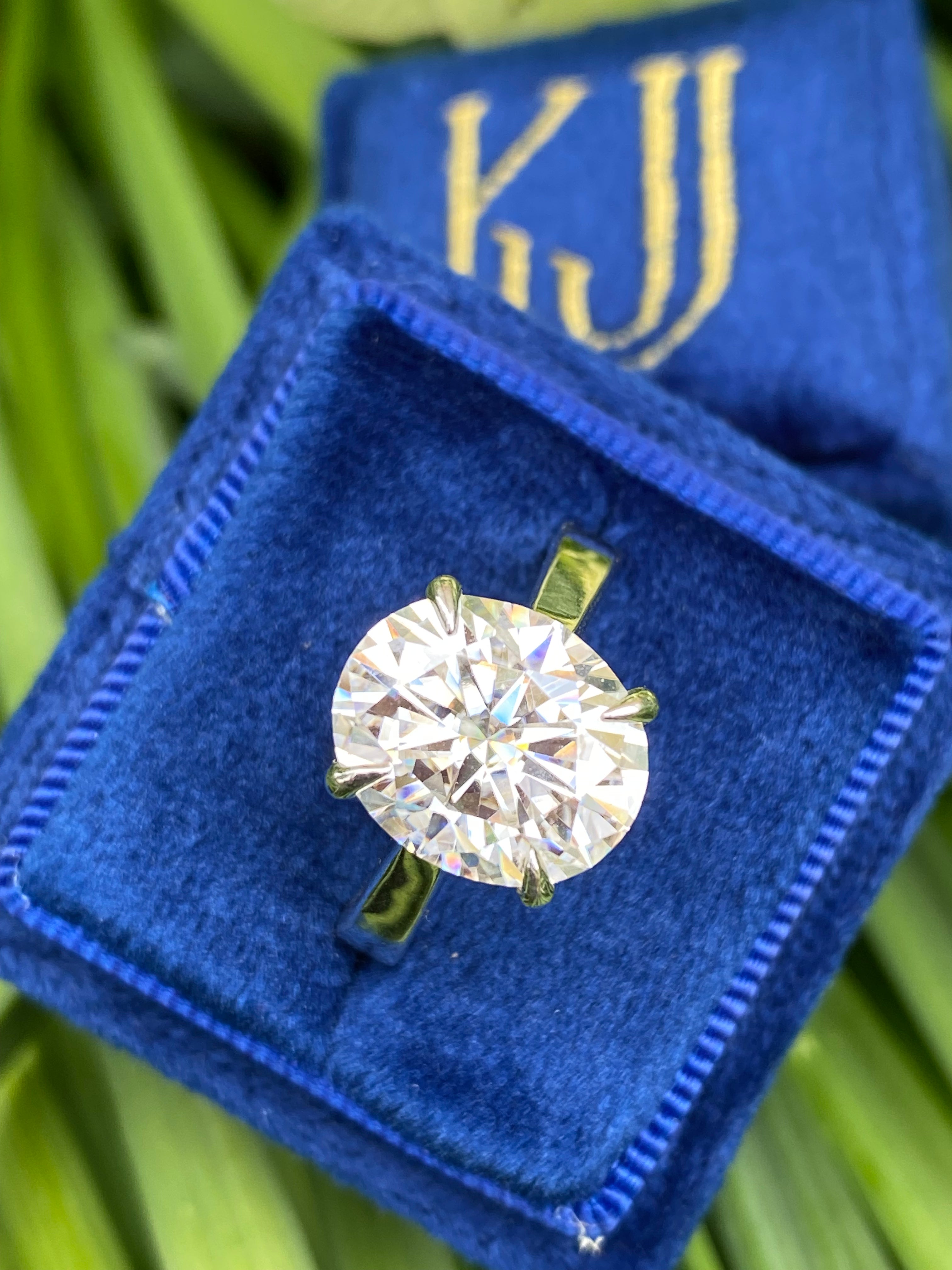 5.17 Carat Oval Cut Moissanite Solitaire Engagement Ring in Sterling Silver