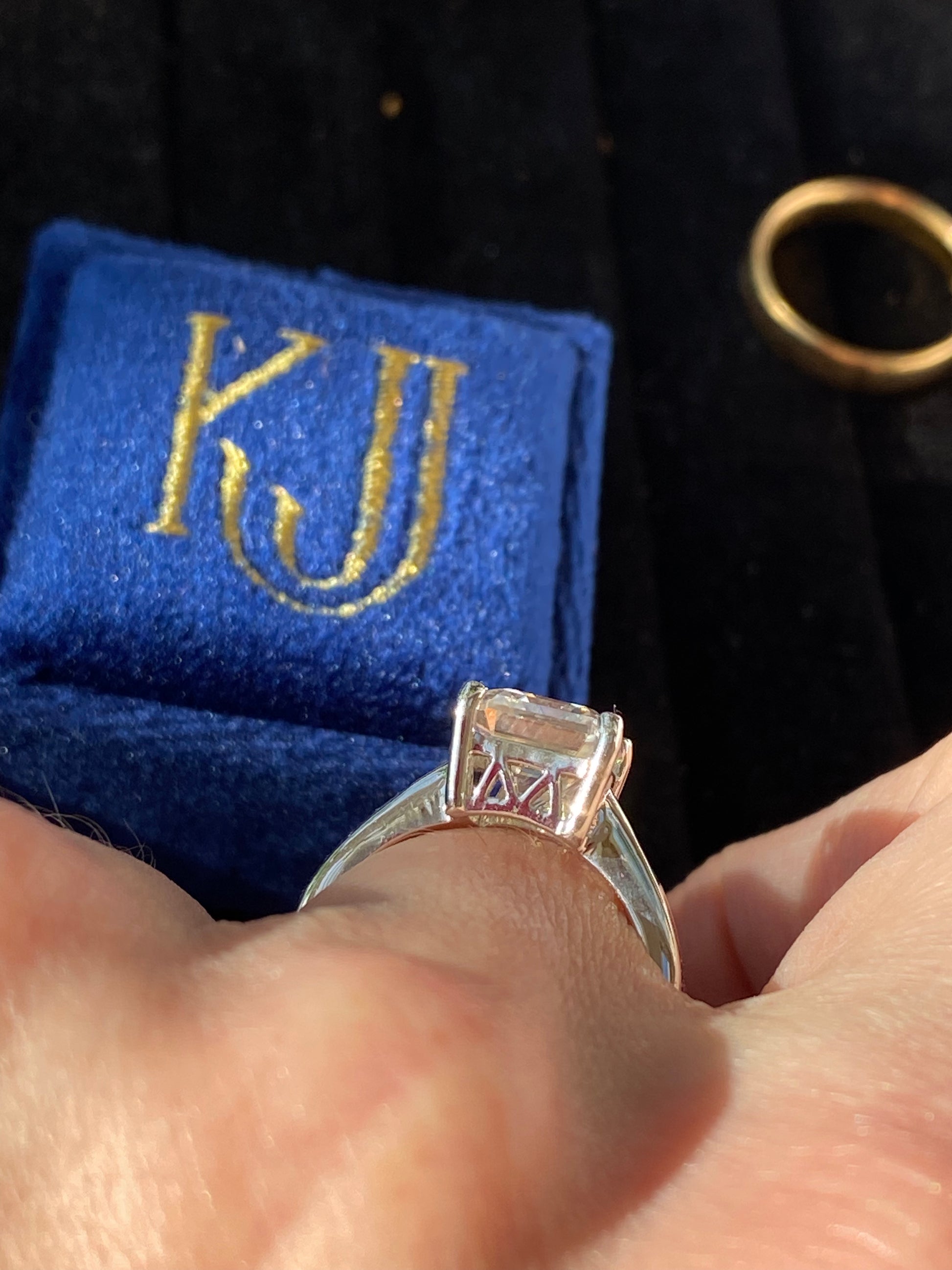 Cartier asscher ring hotsell