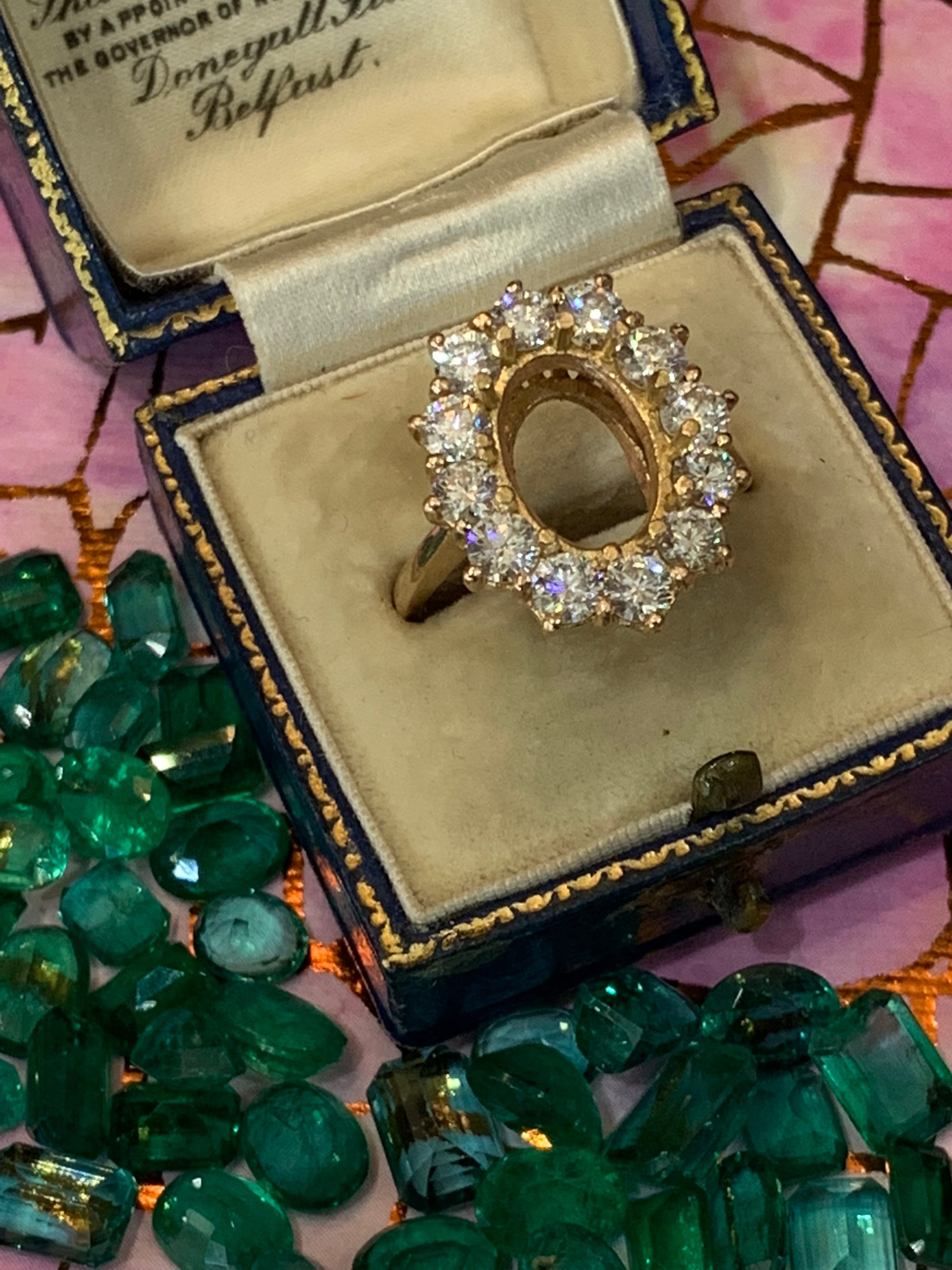 5.05 Carat Oval-Cut Pink Tourmaline and Diamond Halo Ring in 18K Rose Gold